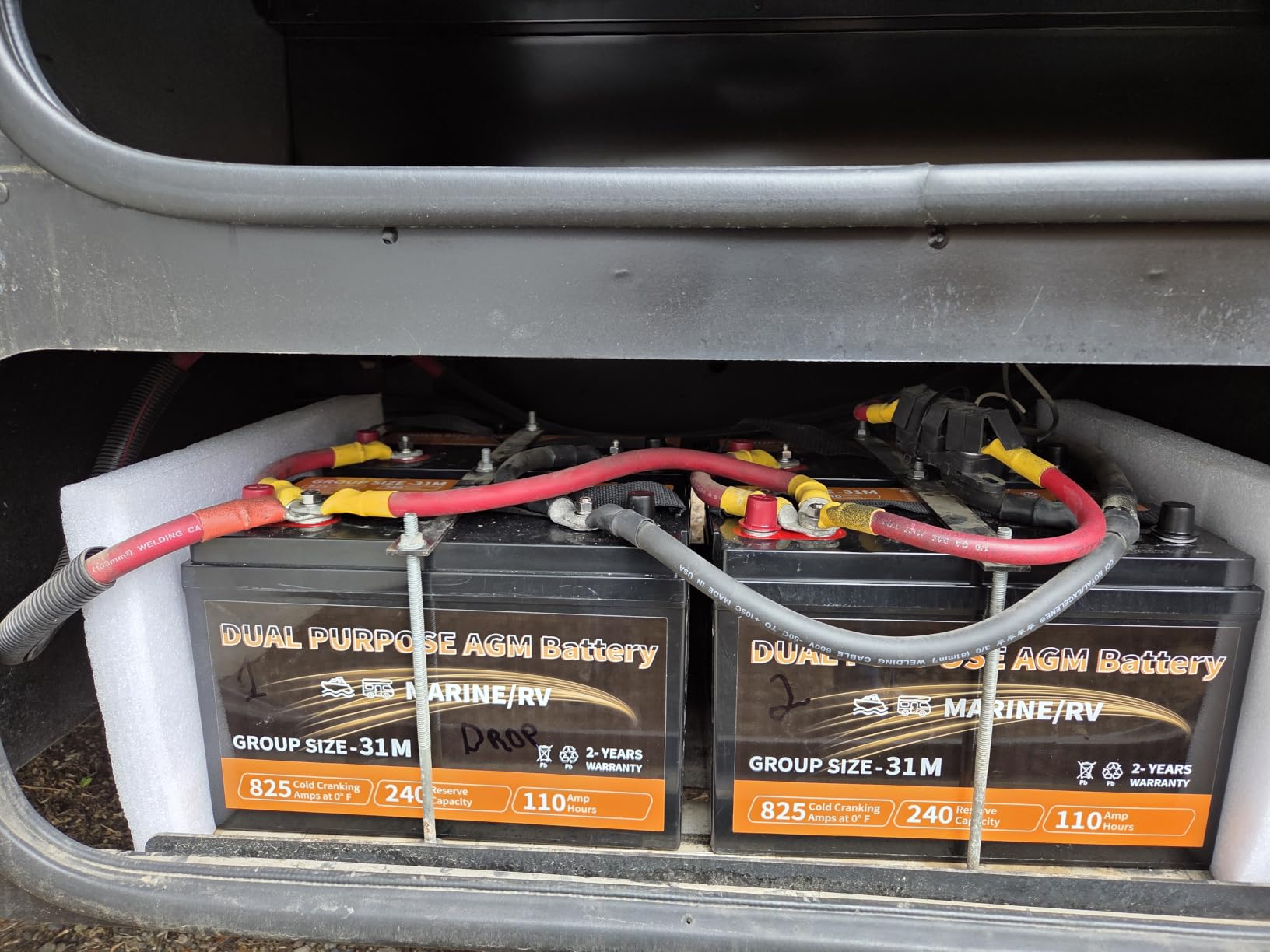 Weize Dual Purpose AGM Battery BCI Group 27M, 175RC 580CCA 12V 92AH Starter & Deep Cycle Sealed Marine & RV Battery customer photo 2