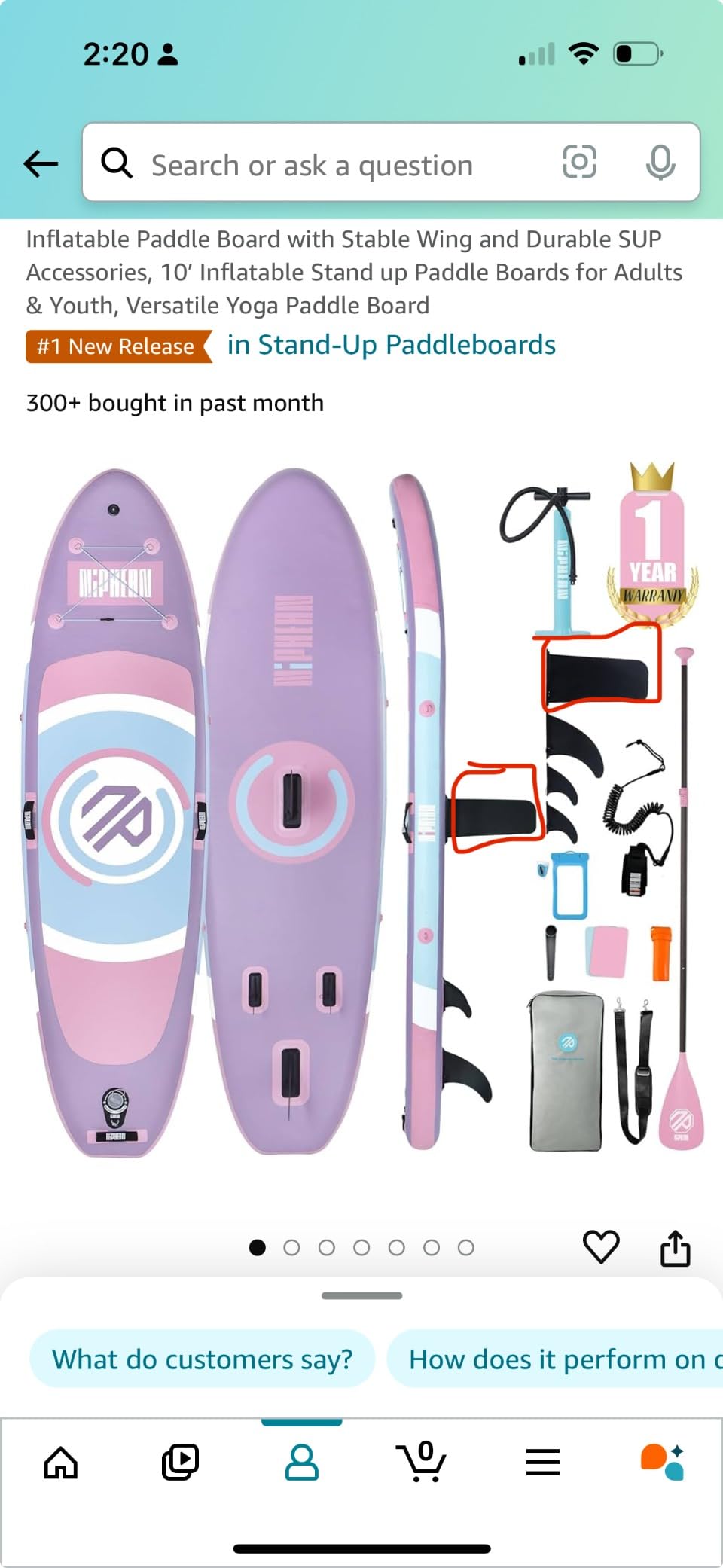 Niphean 10' Inflatable Paddle Board, Ultra-Light SUP for Beginners | Versatile Yoga Paddle Board with Durable SUP Accessories, 400lbs Capacity, Stand Up Paddle Boards for Adults & Youth customer photo 2