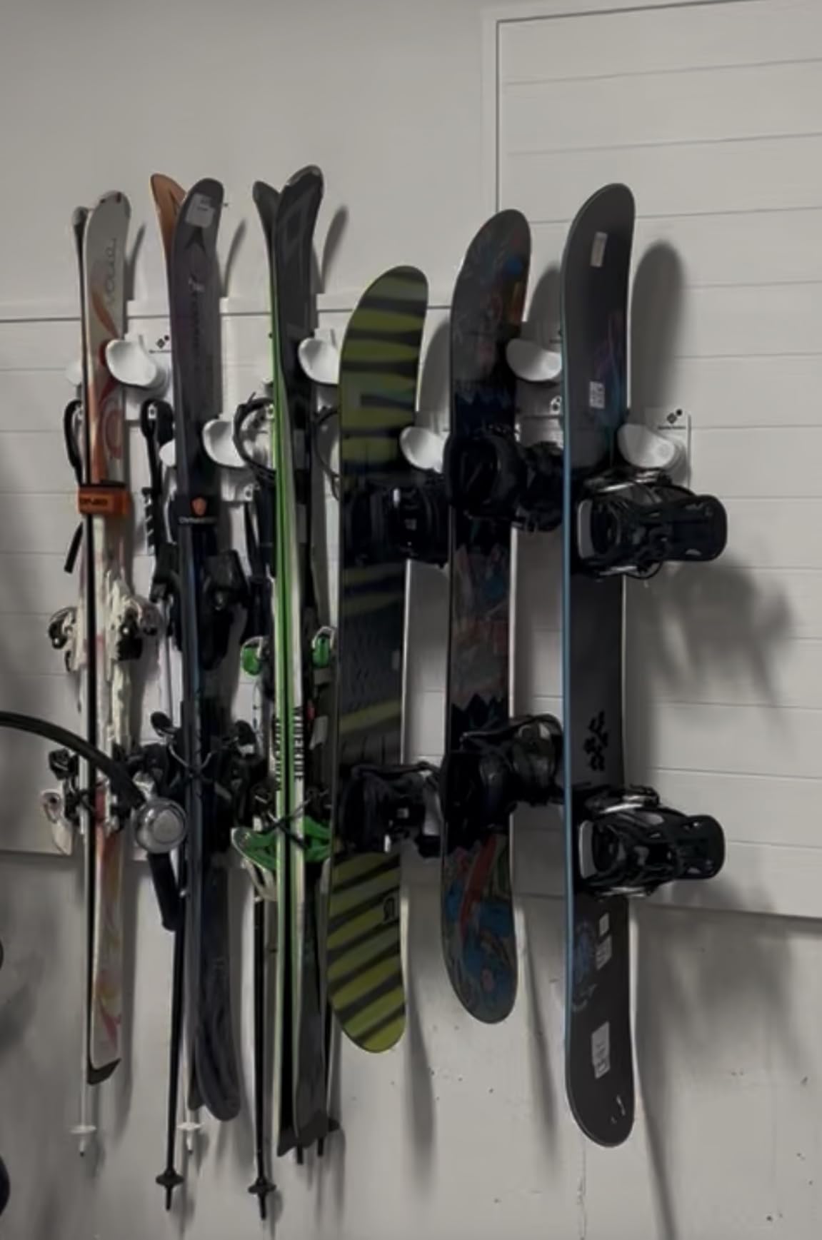 Gravity Grabber, The OG - Ski & Snowboard Wall Mount, Indoor Garage & Home Storage Organizer, Damage-Free Grip, Holds Skis/Boards/Poles/More, Space-Saving Premium Gear Rack, (Wood 2-Pack) customer photo 1