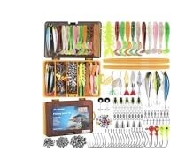 PLUSINNO Fishing Lures, 137Pcs Tackle Box with Tackle Included, Crankbaits, Spoon, Hooks, Weights & Other Accessories, Fishing Bait Lure Gear Kit Gift for Men Bass Freshwater customer photo 2