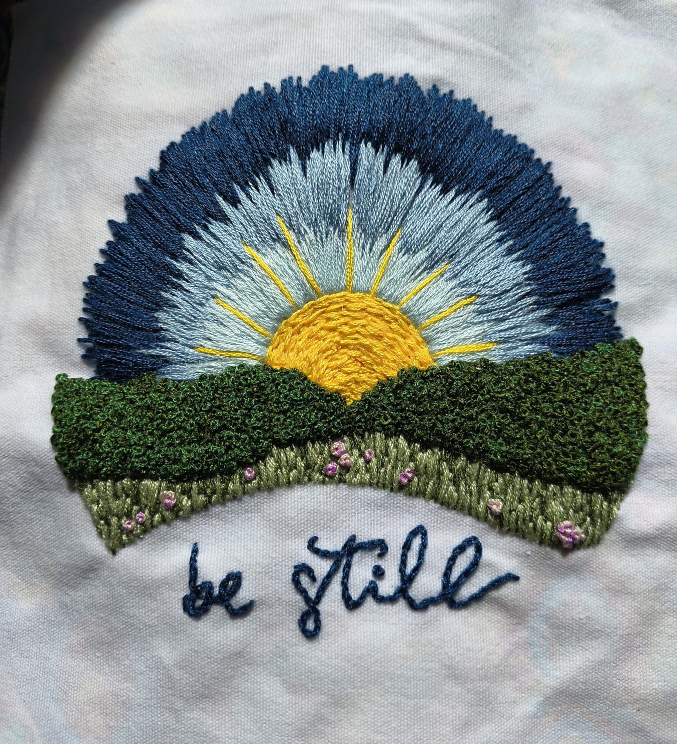 Elly & Grace Christian Embroidery Kit with Embroidery Hoop, Easy Embroidery Kit for Beginners and Adults, Full Embroidery Hoop Kit with Needles and Thread Included (Be Still) customer photo 2