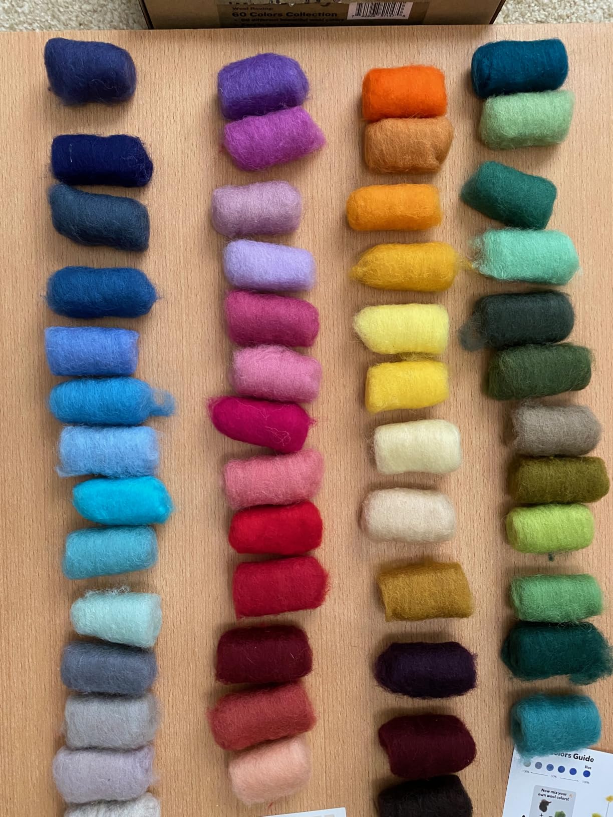 Woolbuddy Needle Felting Kit 40 Colors Wool Roving for Adults & Beginner | Multi-Color Natural Wool Roving Kit with Instruction, Premium Corriedale Wool for Needle & Wet Felting, Holiday Handmade Gift customer photo 2