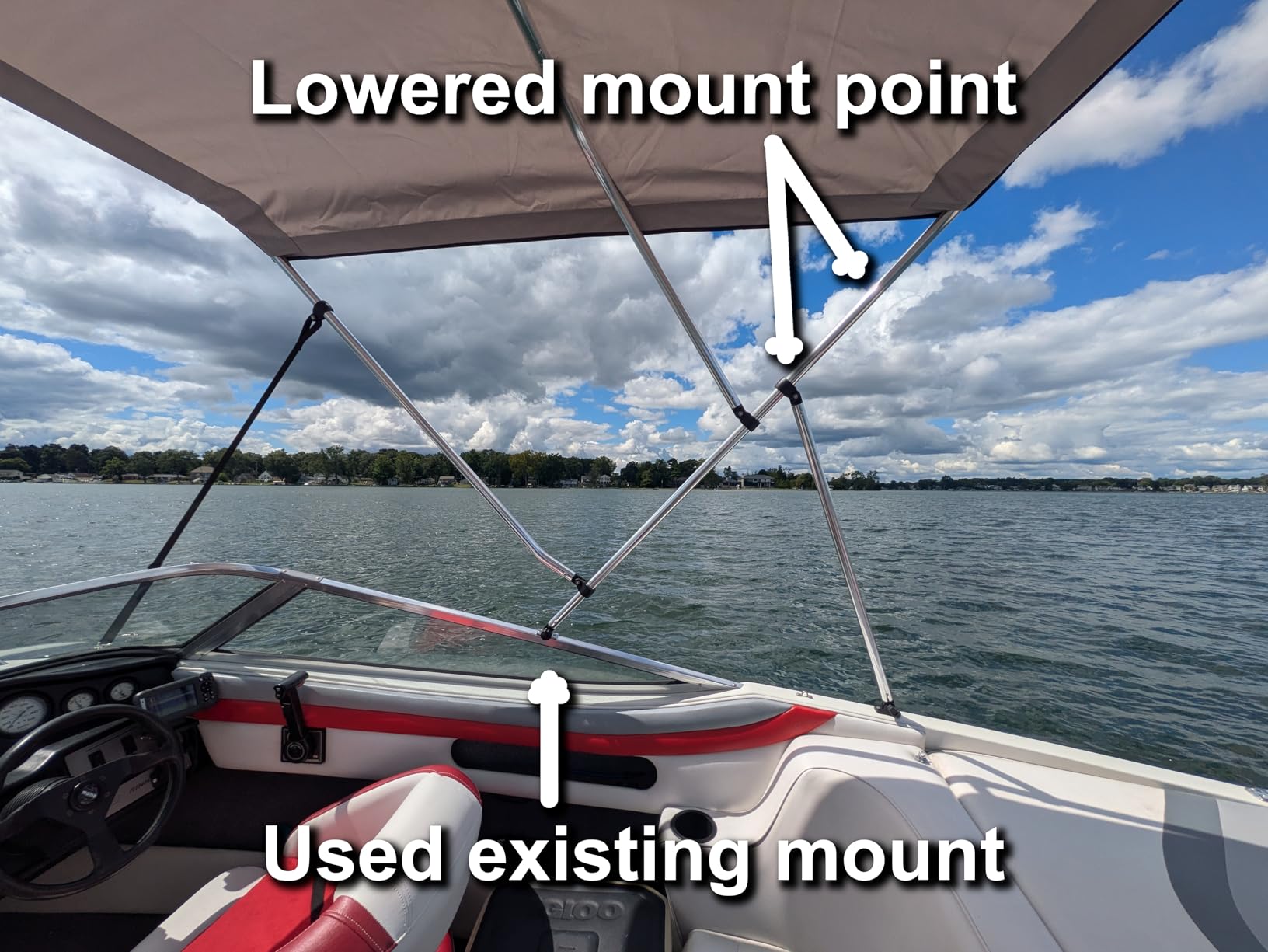 3 Bow Bimini Tops for Boats, 1200D Boat Canopy with 1