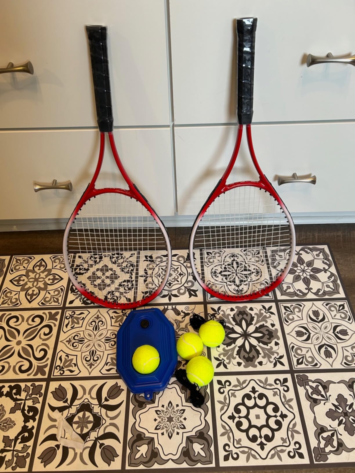Adult Tennis Racket Set of 2 Players with Bag for Beginners | Includes 4 Tennis Balls, 3 Overgrips, 1 Tennis Bag, for Youth, Junior, Women, Men, Training Practice Recreational Play customer photo 2