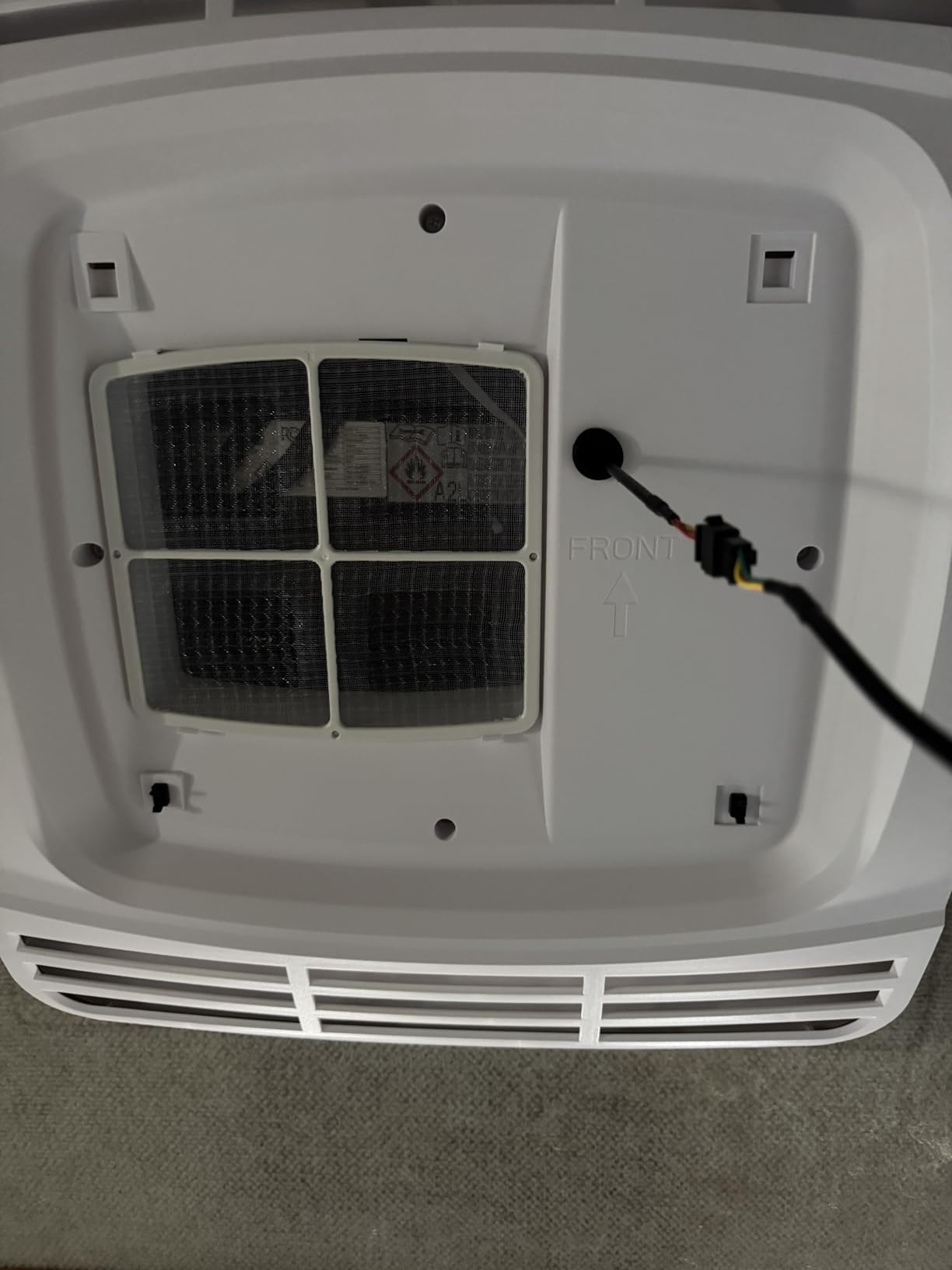 TURBRO RV Air Conditioner 15,000 BTU with 1,500W Heat 115V AC | Non-ducted Rooftop Unit with Lift Handles, Ceiling Assembly with Atmosphere Lamp, Remote and WiFi-Controlled, White customer photo 1