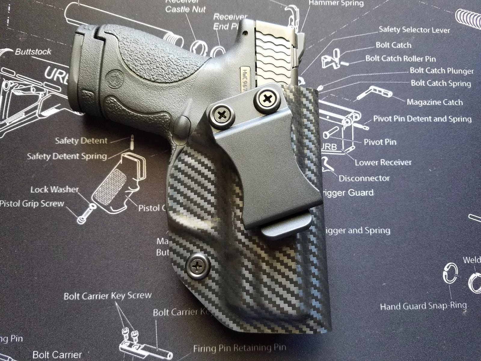 Rounded IWB Holster - Inside Waistband Concealed Carry, American Made, Concealment Express, Black Kydex, Optics Ready, Fits: Glock 17/19/22/23/26/27/31/32/33 (Gen 1-5) customer photo 1