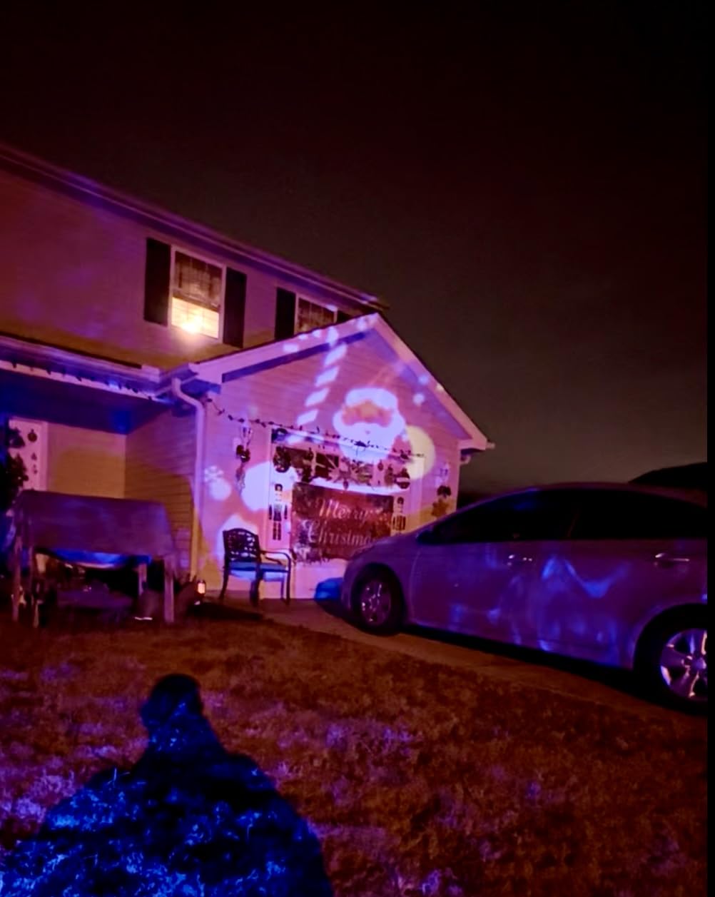 4-Large Pattern Halloween Christmas Projector Lights Outdoor, 29 Effects Holiday Projector Light Outdoor 2 in 1 with Remote customer photo 2
