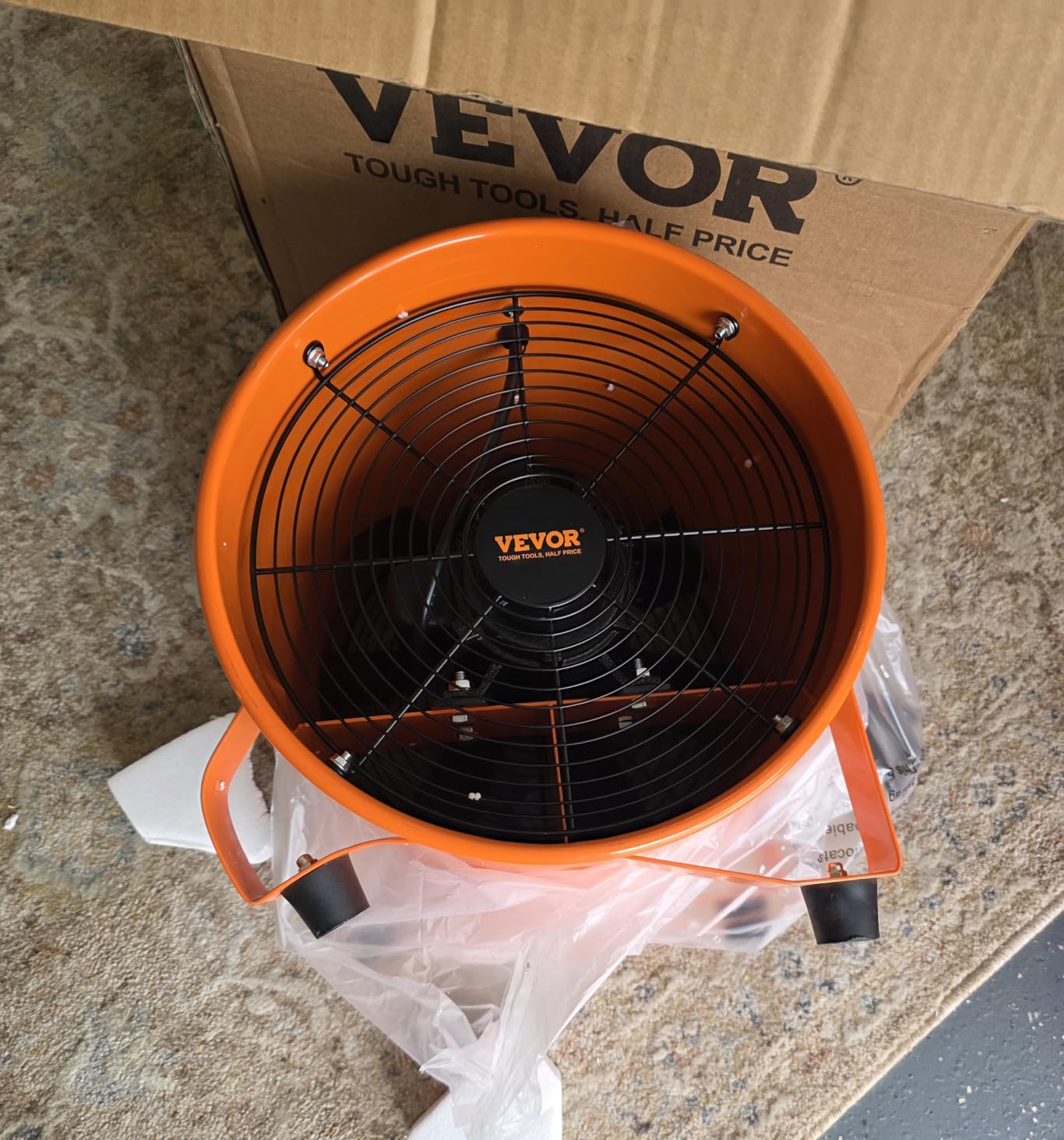 VEVOR Air Mover Blower Fan 10 Inch, 1893CFM 380W with 16.4ft Flexible Duct, Industrial Portable Ventilator Blower/Exhaust customer photo 2