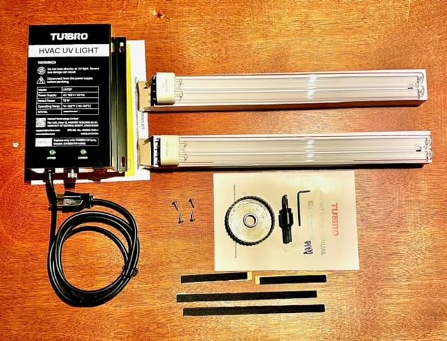 TURBRO 72W HVAC UV Light Kit for Ducted AC UV72P | 72W, 120V, 4-Pin 2G11 base, 15.2in lamp, ETL/CARB certified, install template, for HVAC ducted systems customer photo 2