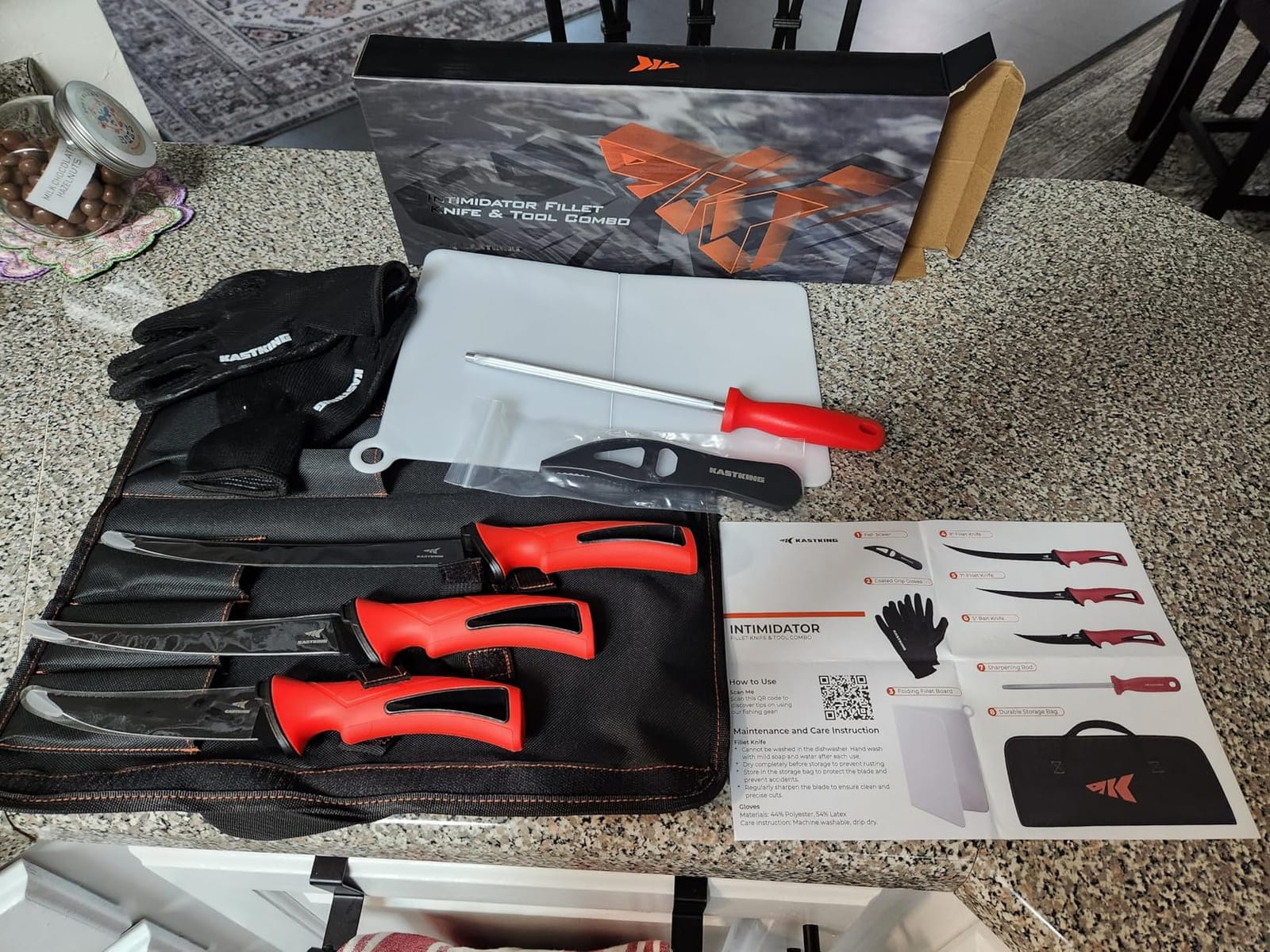 KastKing Intimidator Fillet Knife Set, Fishing Gifts for Men, 8-Piece | G4116 German Stainless-Steel Blades, Ergo Non-Slip Handle, Corrosion-Resistant, Complete Fillet Knife Set customer photo 2