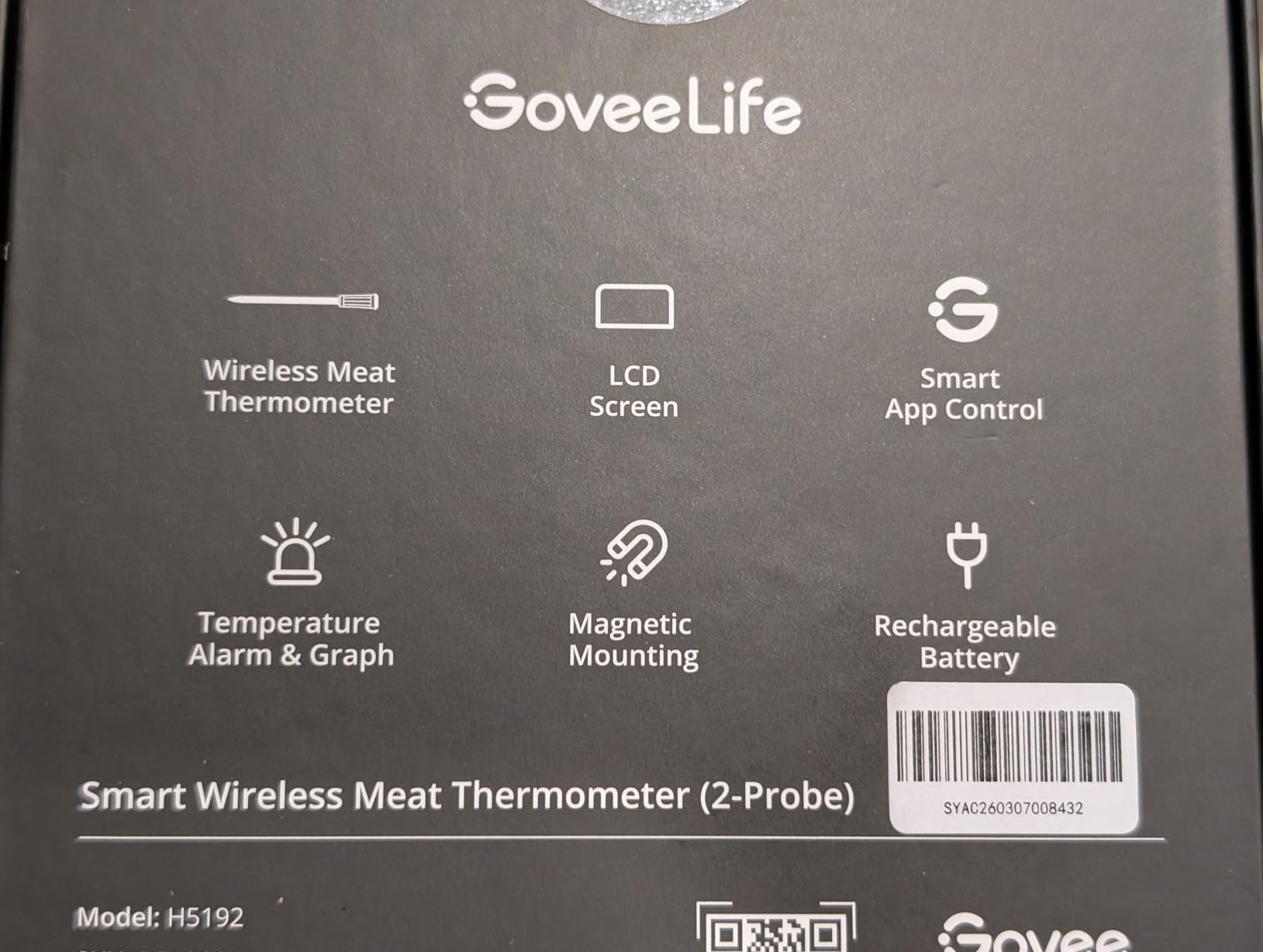 GoveeLife Smart Wireless Meat Thermometer Digital 2 Probes with App Alarm | Stable Bluetooth WiFi Transmission, IP68 Waterproof, Standalone Charge Magnetic Base, Grill Thermometer for BBQ, Smoker, Oven customer photo 1