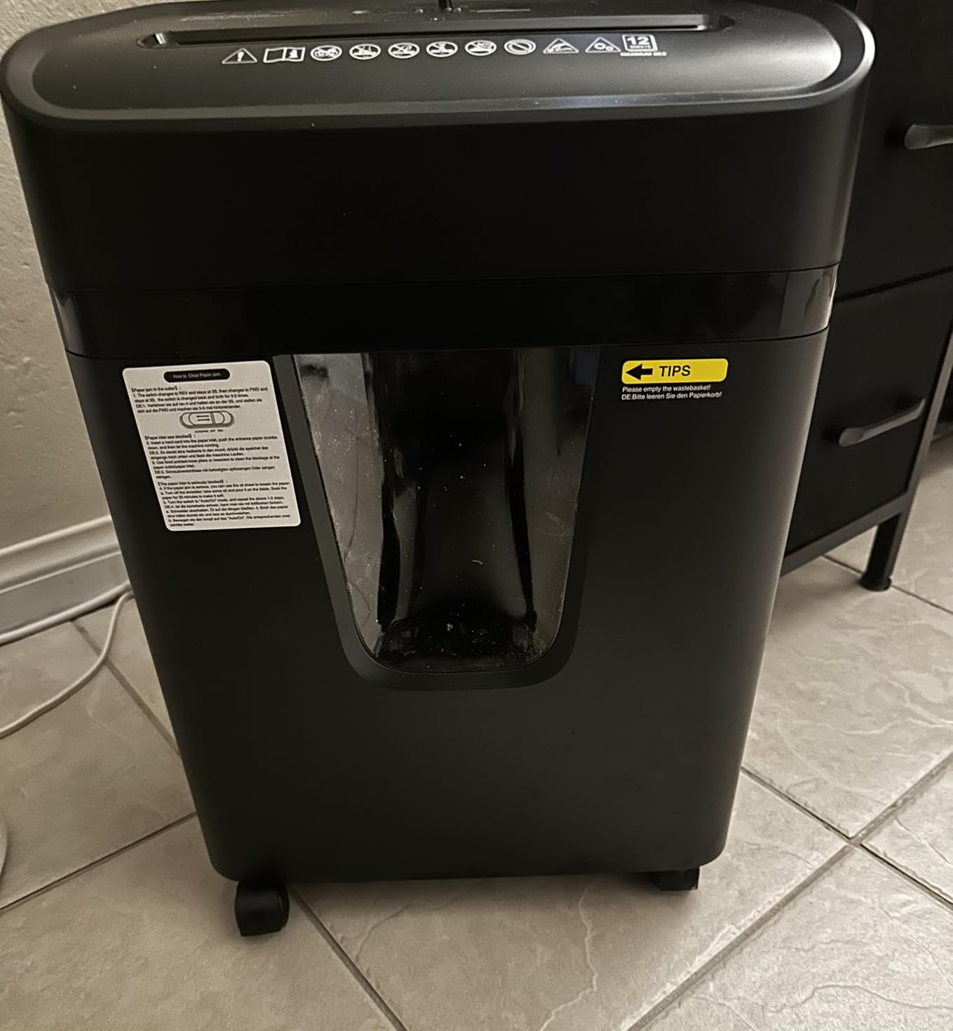 Bonsaii 12-Sheet Micro-Cut Paper Shredders for Home Office, Heavy Duty Document Shredder with 5.5 Gallon Pullout Bin for CD/Credit Card/Staple, 30 Mins Continuous Run Time, P-4 High Security customer photo 2