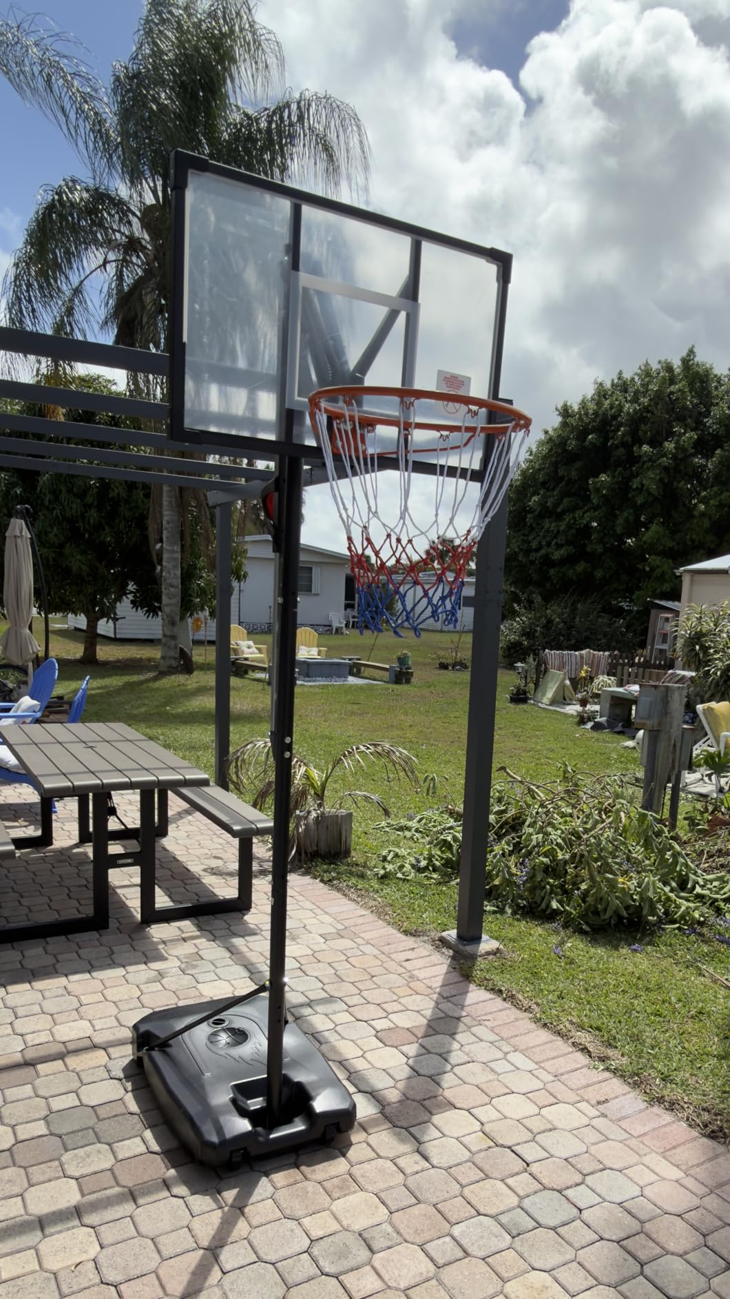 Basketball Hoop Outdoor, 8.5ft Height Adjustable Portable Hoops & Goals with HDPE Backboard and Wheels for Kids/Teens/Adults Backyard, Outdoor, Driveway customer photo 2