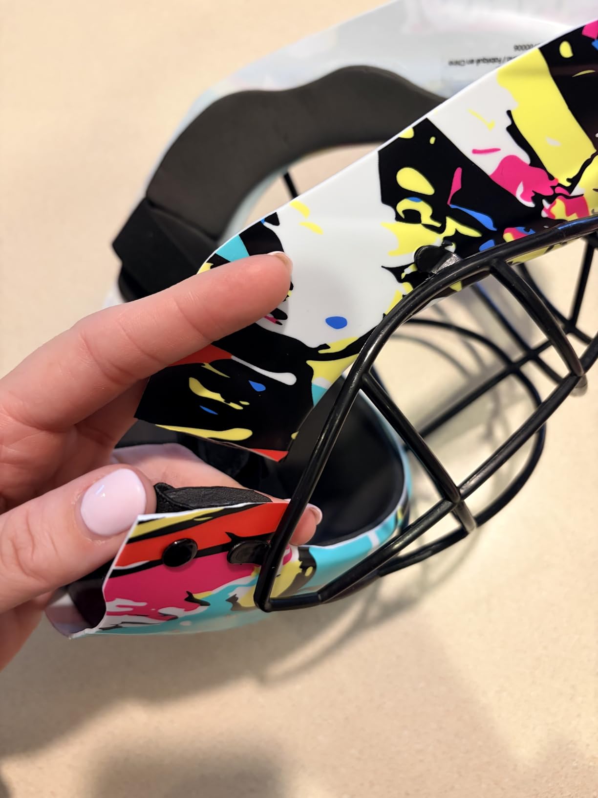 Franklin Sports NHL Youth Knee Hockey Goalie Pads + Helmet Set - Graffiti customer photo 1