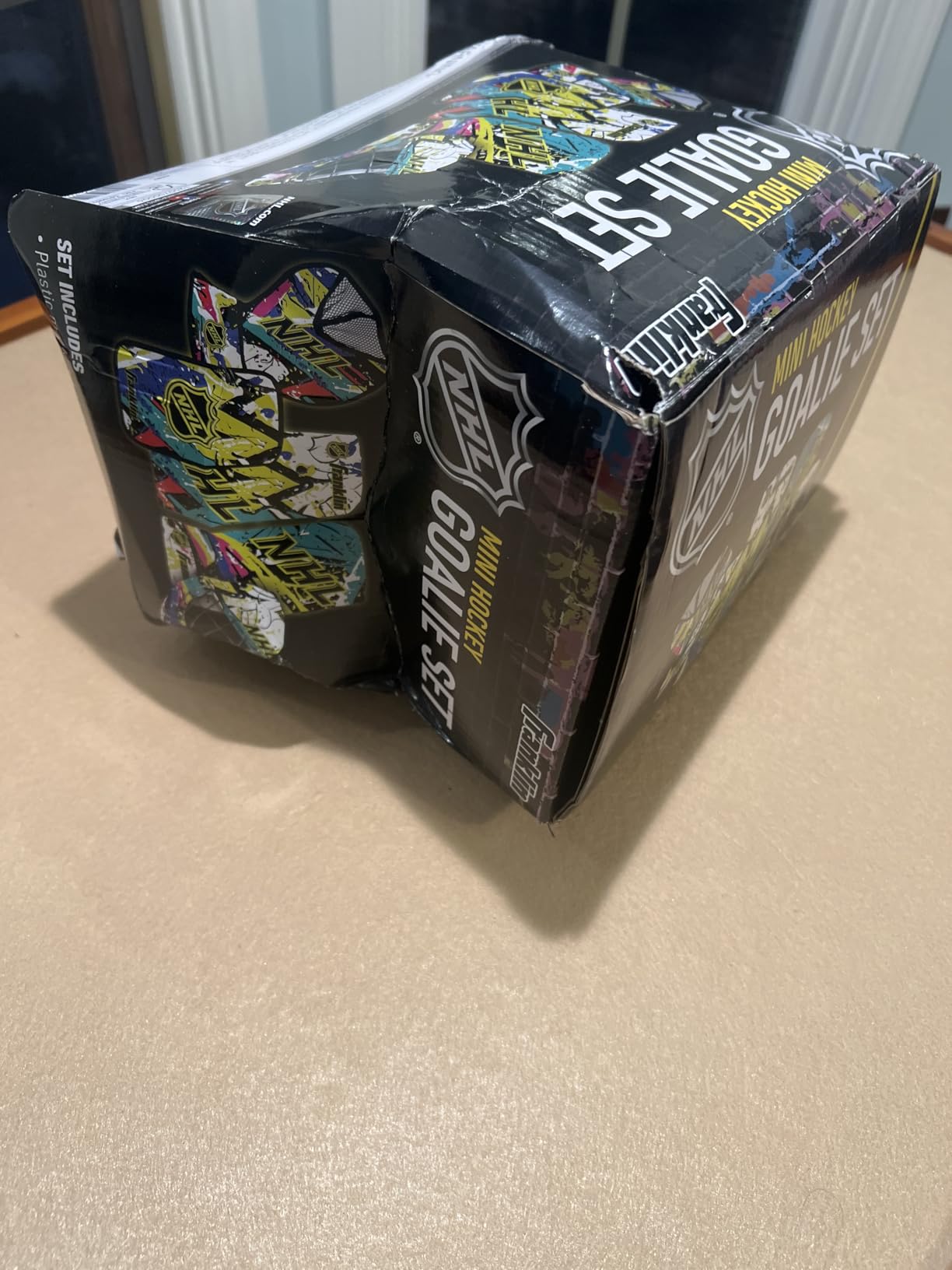 Franklin Sports NHL Youth Knee Hockey Goalie Pads + Helmet Set - Graffiti customer photo 2