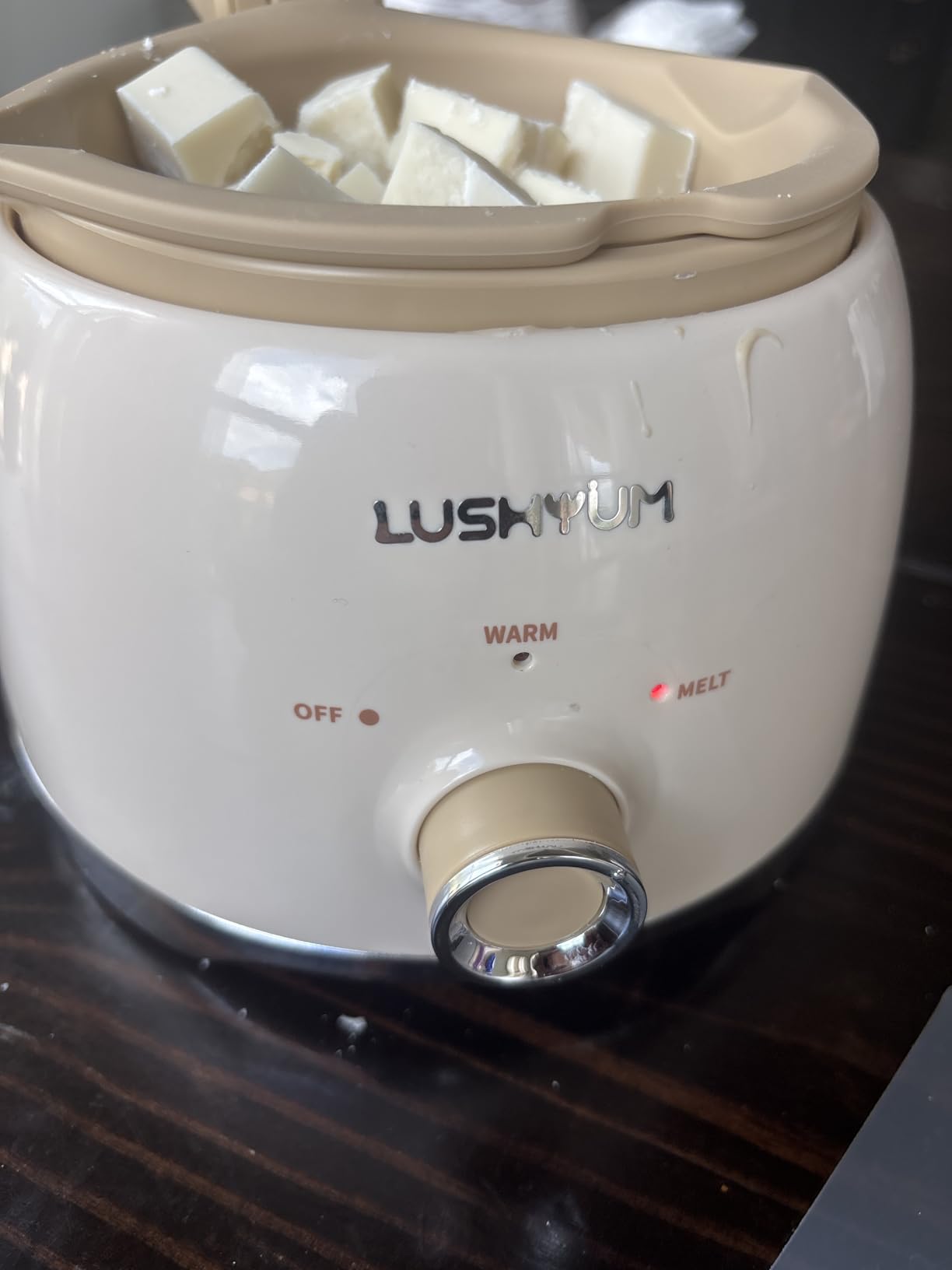 LUSHYUM Electric Chocolate Melting Pot with 2 Insert Pots, 4-Cup Chocolate | Even Heating & Fast Melting, BPA-Free Silicone, Easy Clean, Less Waste, Ideal for Chocolate & Candy Melts, Parties & Fondue customer photo 2
