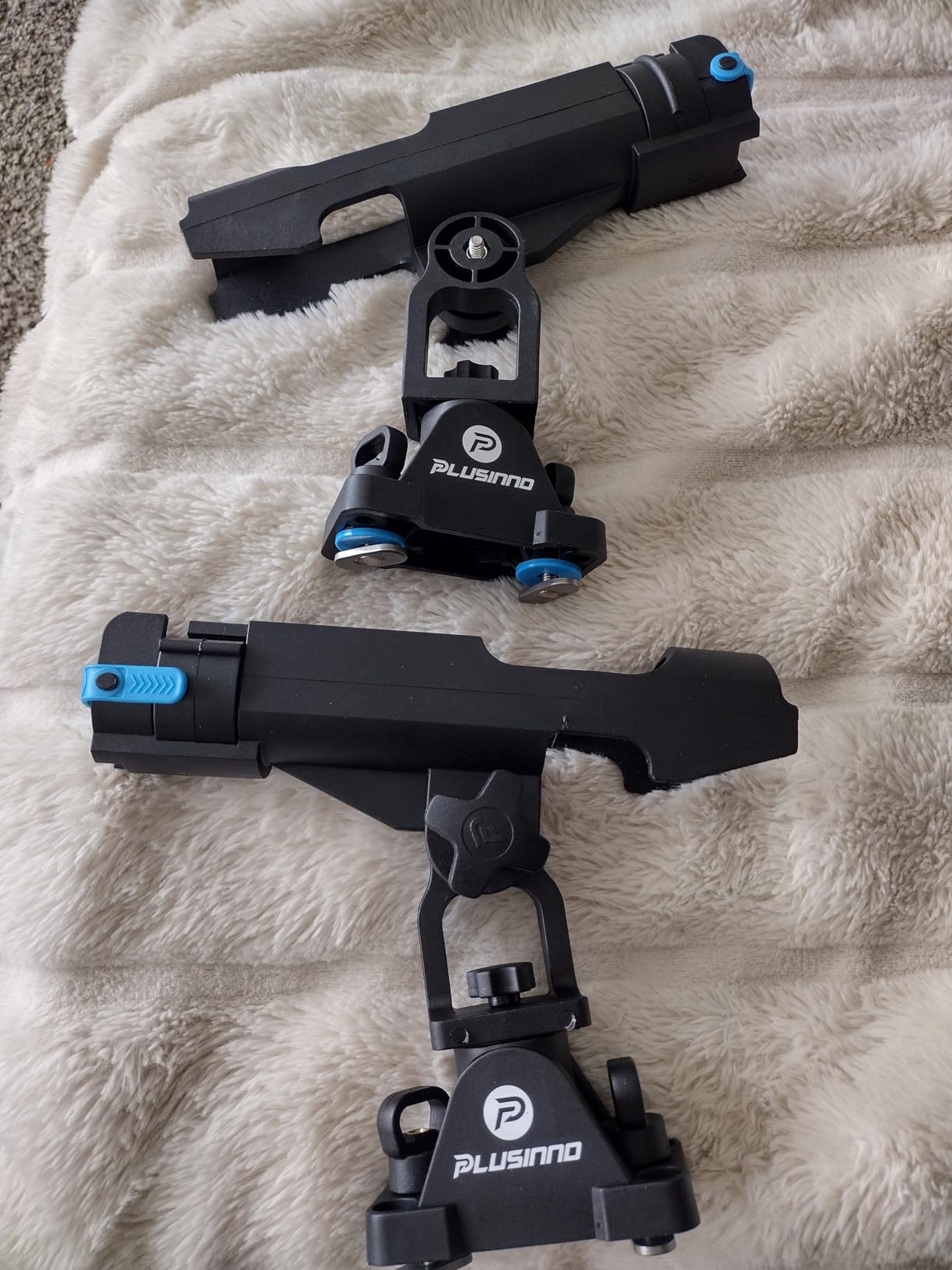 PLUSINNO 2 in 1 Kayak Fishing Rod Holder, Fishing Rod Holders for Boat | Kayak Accessories, Fishing Pole Holders for Track Mount / Deck Mount, Fishing Gear with Fishing Rod Protective Strap customer photo 2