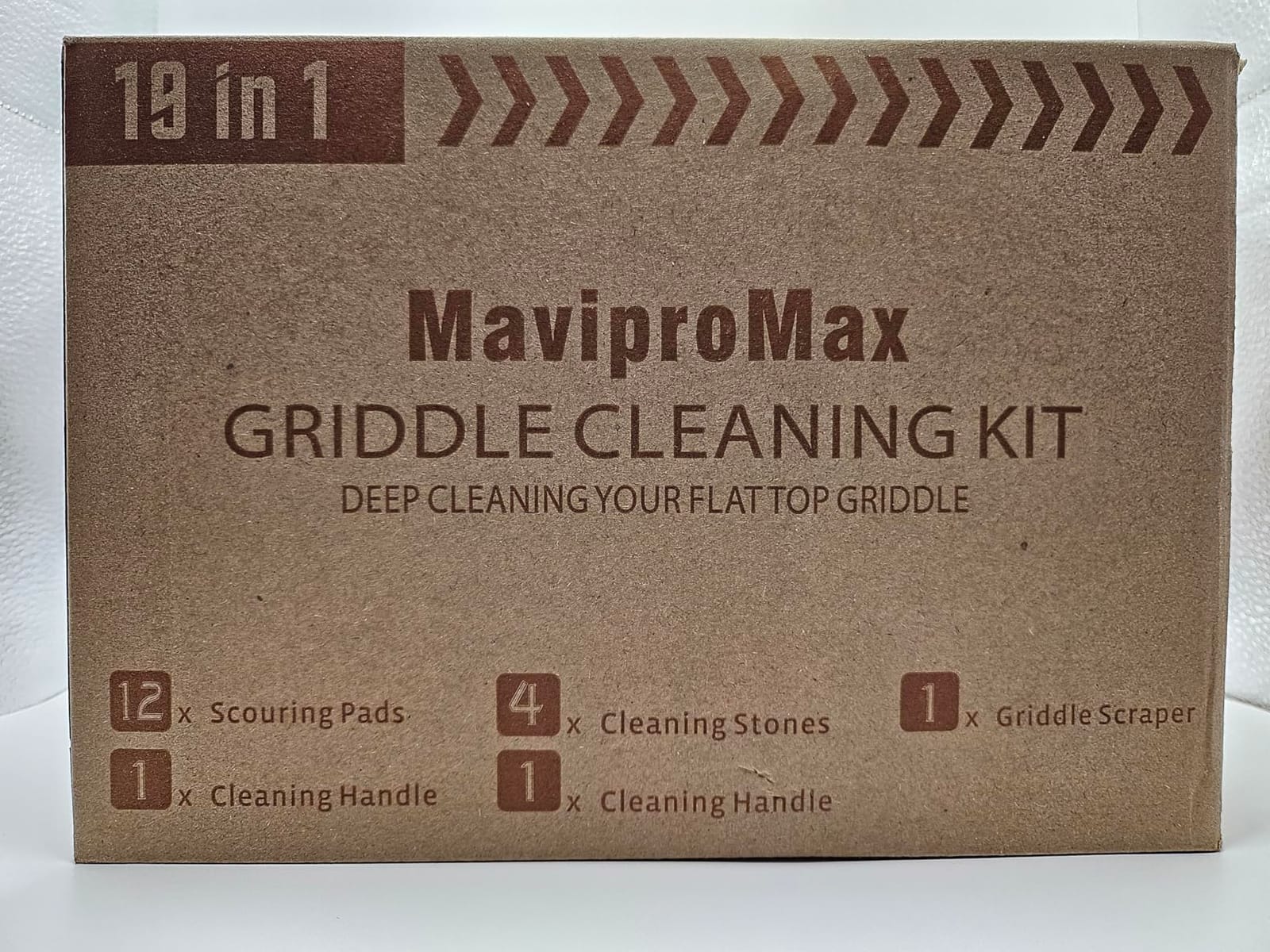 19 in 1 Griddle Cleaning Kit for Blackstone Accessory Cleaner Tool | Ergonomic Handle, 12 Cleaning Pads, 4 Grill Stone, Griddle Scraper customer photo 1