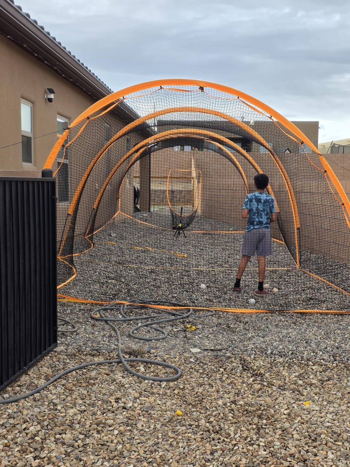 ORIENGEAR Baseball Batting Cage for Backyard, 30 x 12 x 8 ft, Fully Enclosed Hitting Cage, Baseball and Softball Training Cages, Backyard Hitting and Pitching Practice Net with Frame, 1.25 Mesh customer photo 1