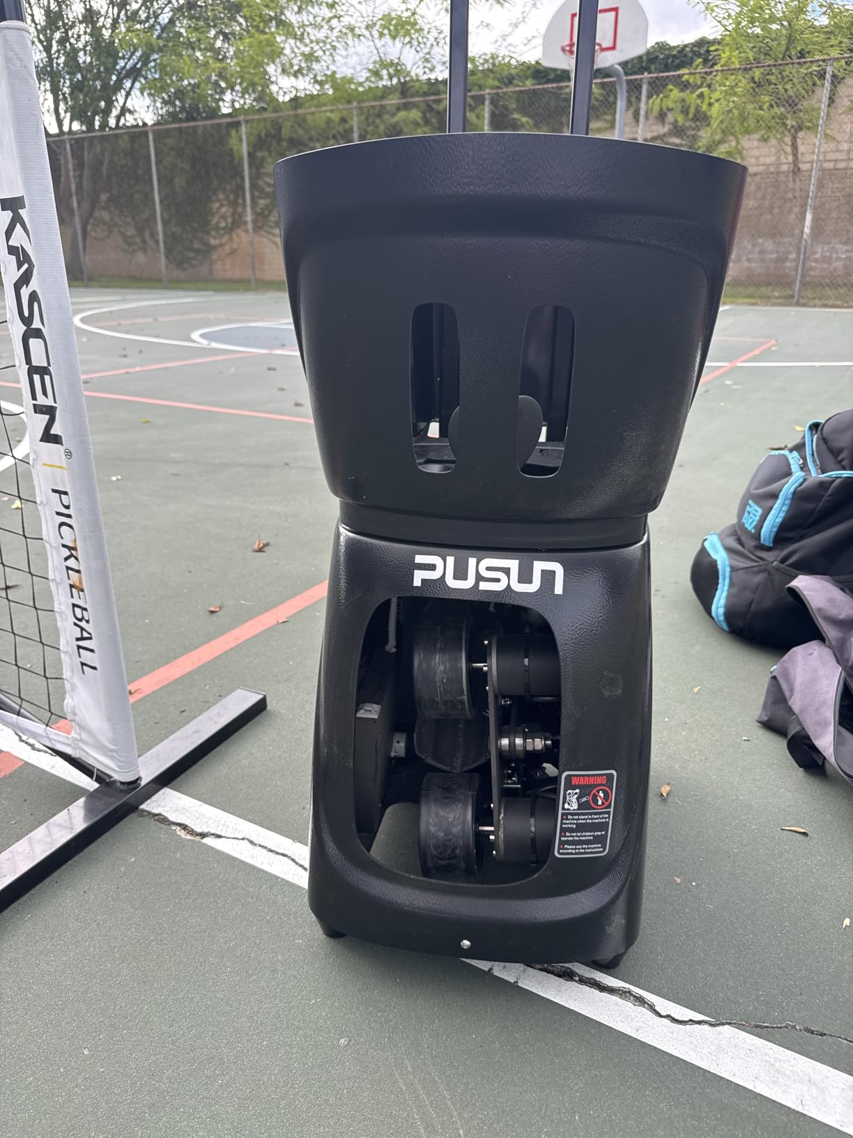 PP-Smart Pro Pickleball Machine with Invertible Hopper | 80+ Ball Capacity, Internal Oscillation, 28 Landing Points, 10 Training Modes, ±6 Spin, App & Remote Control for Mobile Players customer photo 1