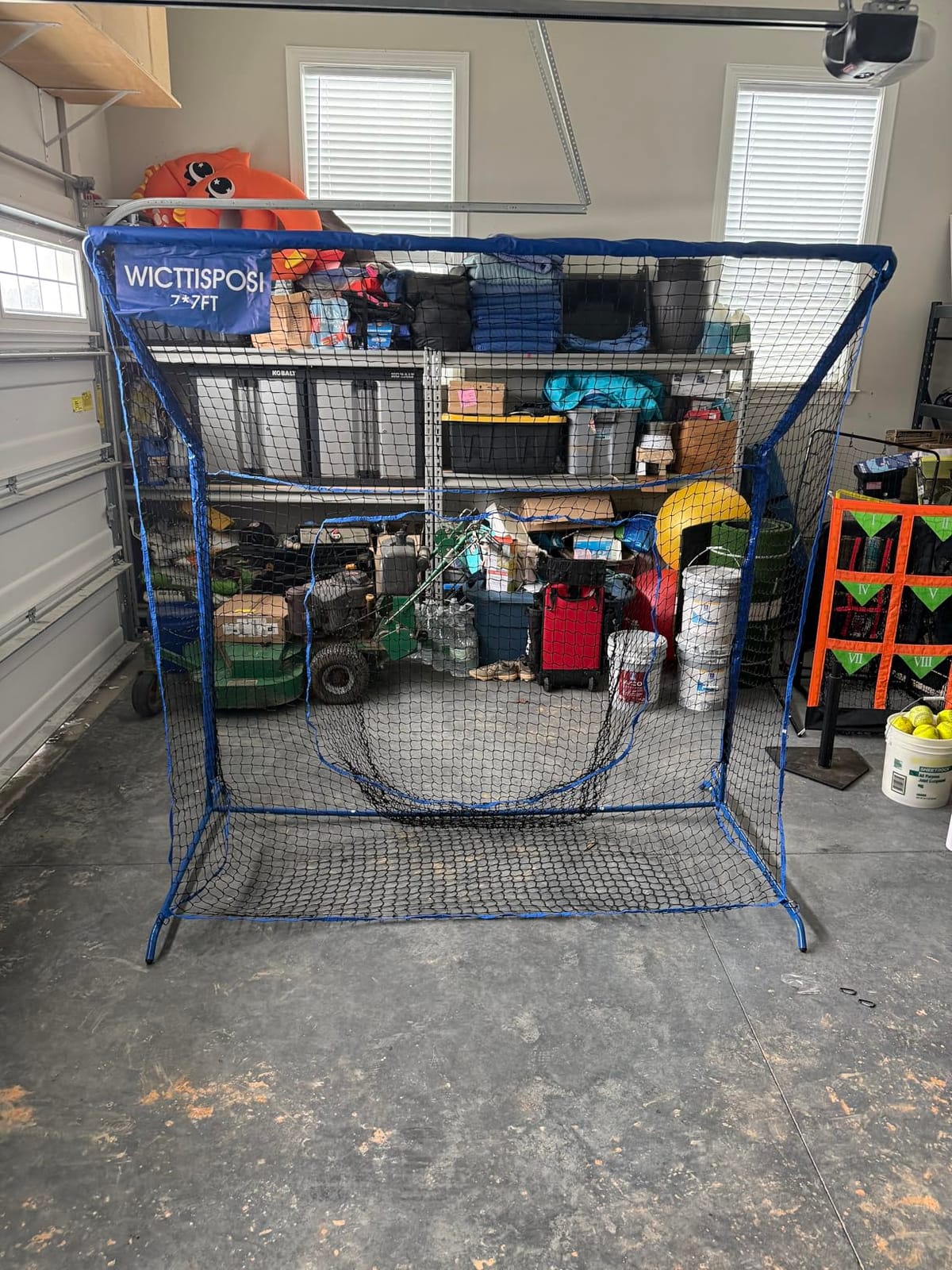 Baseball Softball Net with Blocking System, Batting Cage Practice Net | All-Around Ball Containment, Heavy-Duty Pre-Assembled Metal Frame, 7-Ply Tear Resistant Net, for Backyard Hitting & Pitching customer photo 2