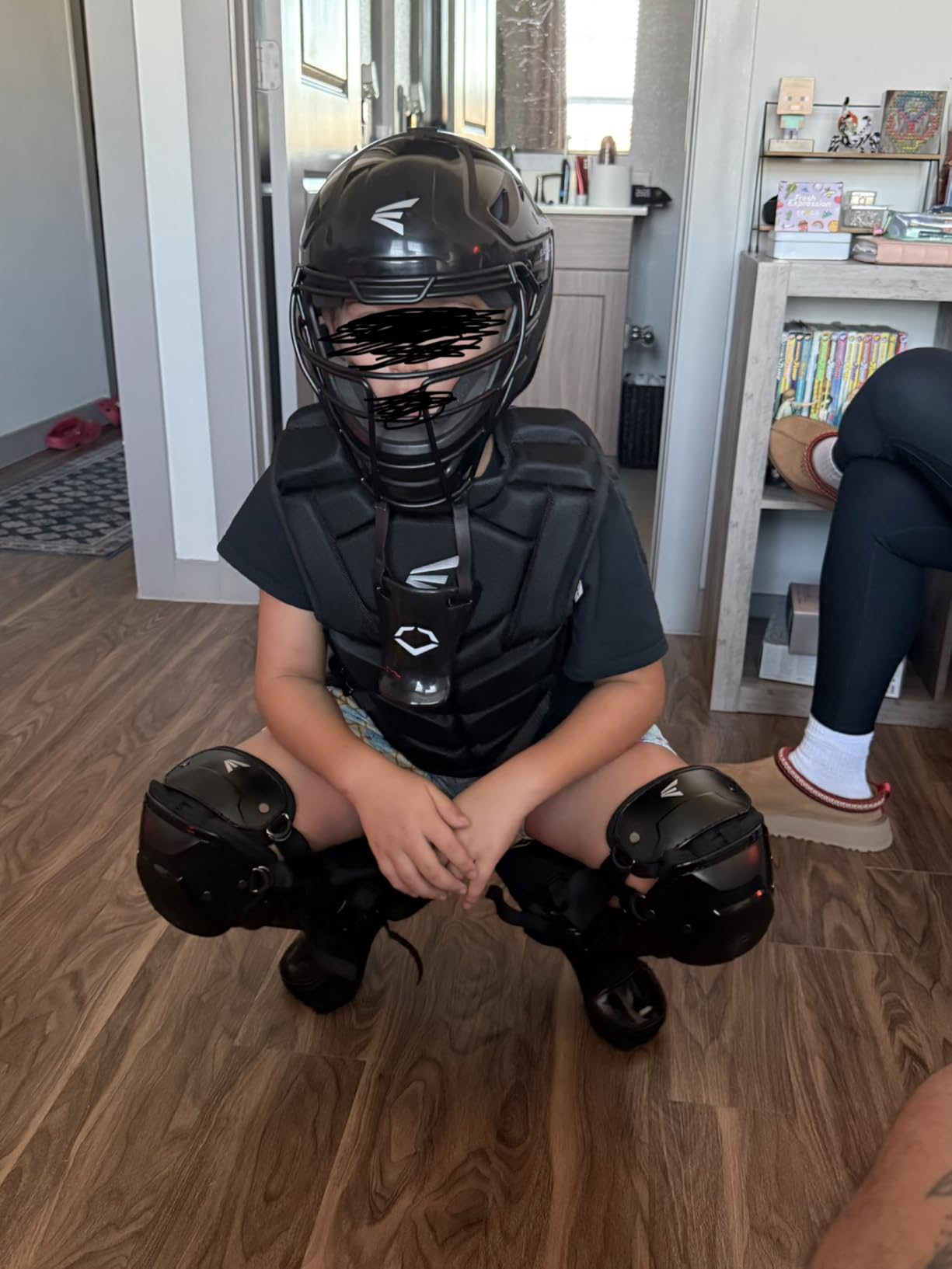 Easton | Black Magic 3.0 Youth Baseball Catcher Gear Set | Helmet, Chest Protector & Leg Guards | Multiple Sizes/Colors customer photo 2