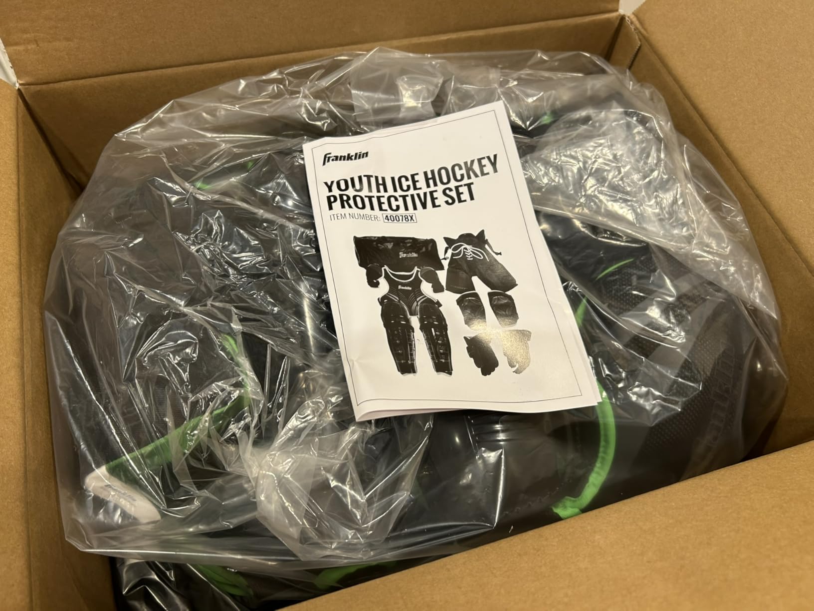 Franklin Sports Pursuit Ice Hockey Youth Complete Protective Gear Set | Full-Body Rink Protection, Molded Plastic + High-Density Foam, Adjustable Growth-Friendly Fit, For Beginner Players customer photo 1