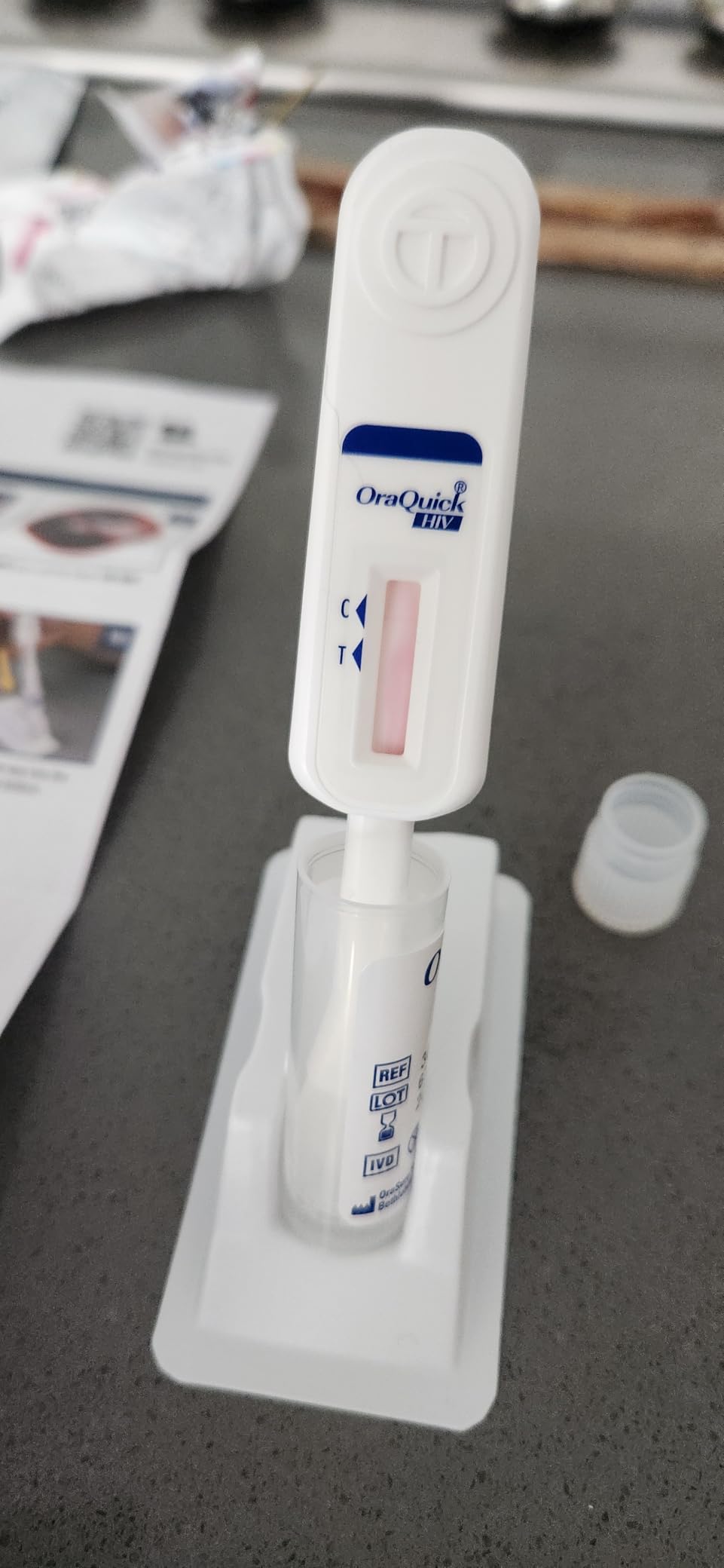 OraQuick HIV Self-Test, Oral Fluid, HIV Test kit at Home, 20 min Test | FDA-Approved Rapid HIV-1 and HIV-2 Detection, Results in 20 Minutes, Pain-Free No Blood or Needles, At-Home Kit, Ages 14+ customer photo 1