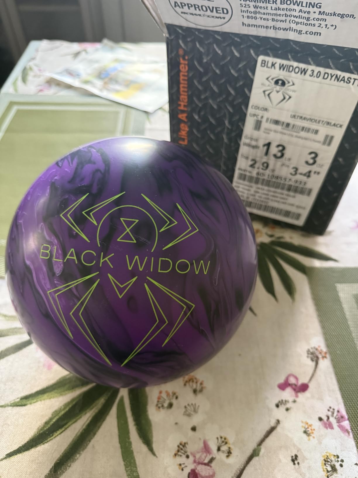 Hammer Black Widow 3.0 Dynasty Bowling Ball customer photo 2