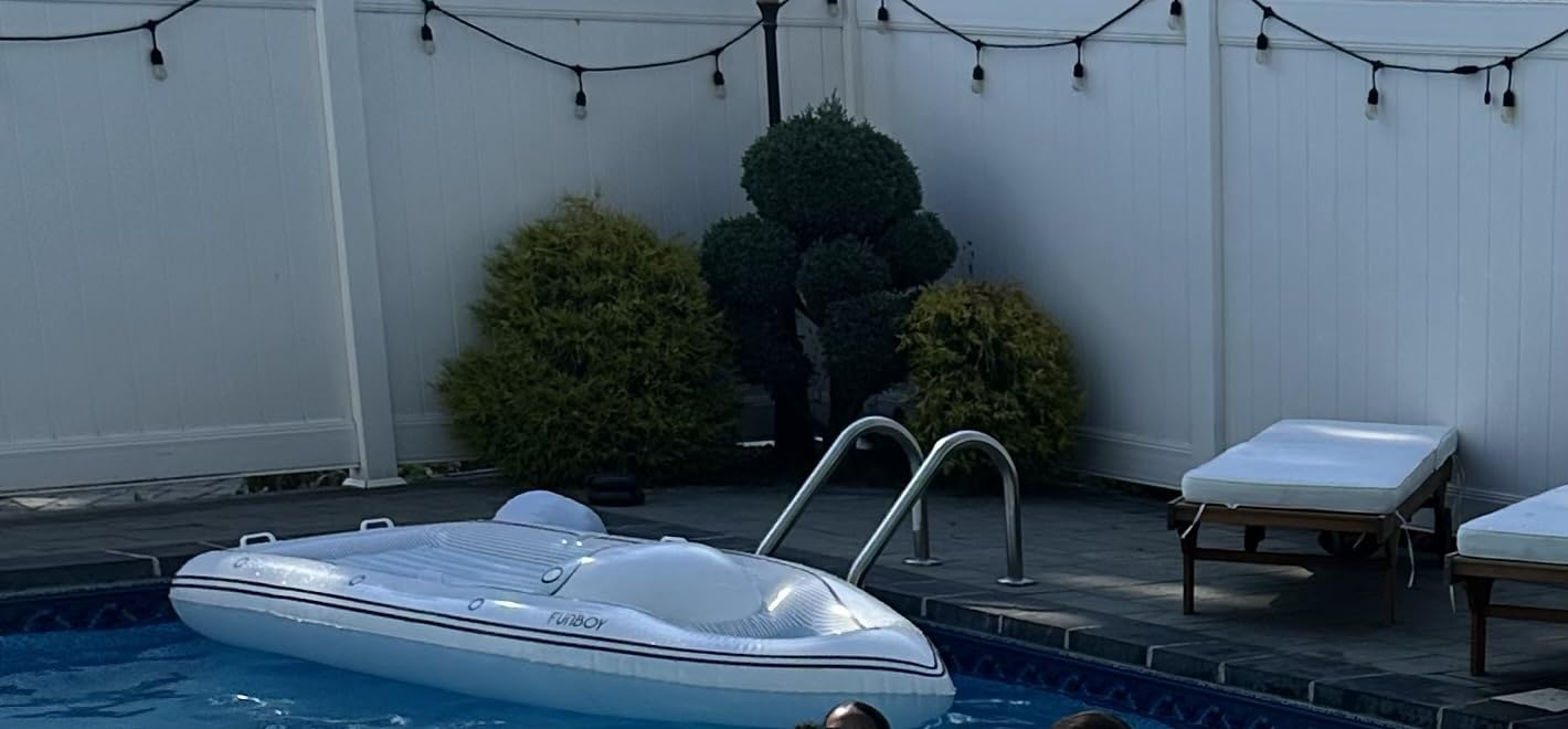 FUNBOY Giant Inflatable Luxury Pool Float, Two Cupholders, Floatie for Summer Pool Parties and Entertainment customer photo 1