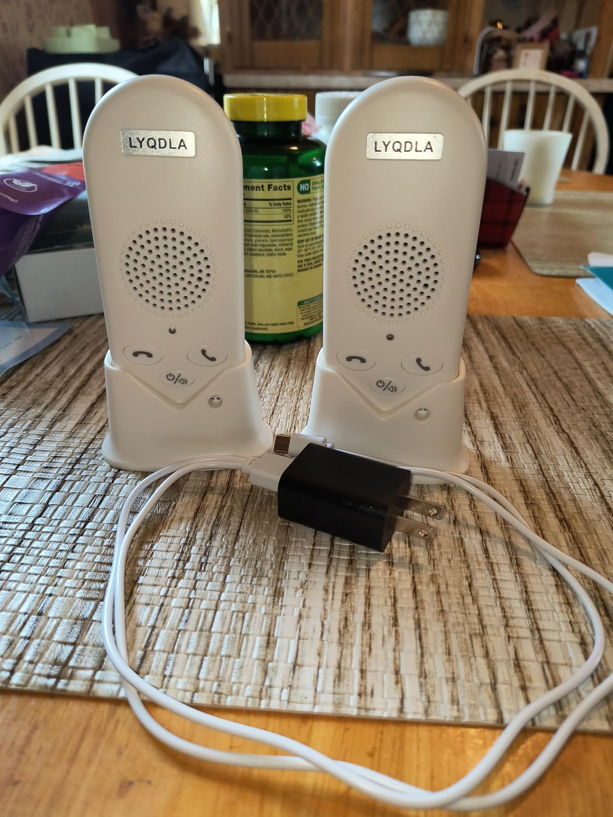 Wireless 2-Way Intercom System 2 Pack for Home Office | Room-to-Room Communication, Portable Design, Long Range 2-Way Voice, Ideal for Family, Elderly Care & Office Use customer photo 1