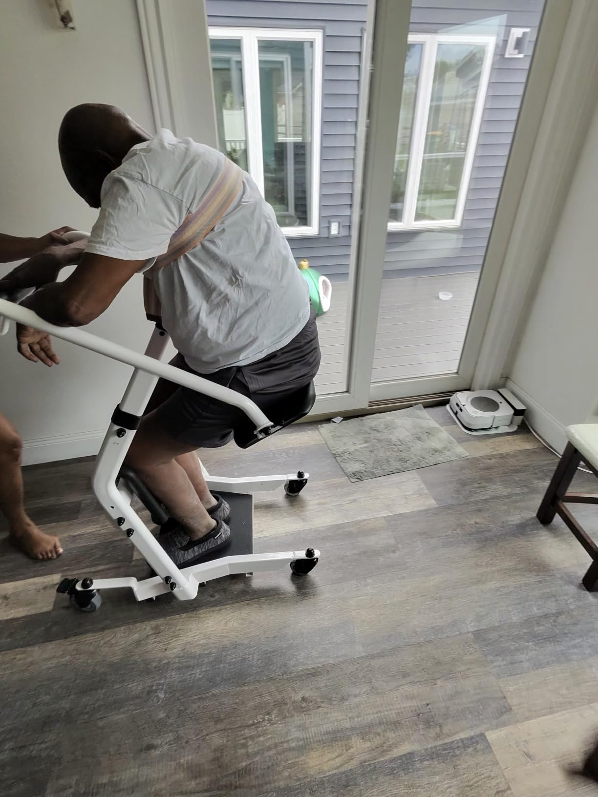 VOCIC Sit to Stand Lift, One-Step Stand Assist Lift for Elderly, Patient Lift Chair Transport Unit with Wheels, Fall Prevention & Muscle Building, AY03 2026 Upgraded customer photo 2