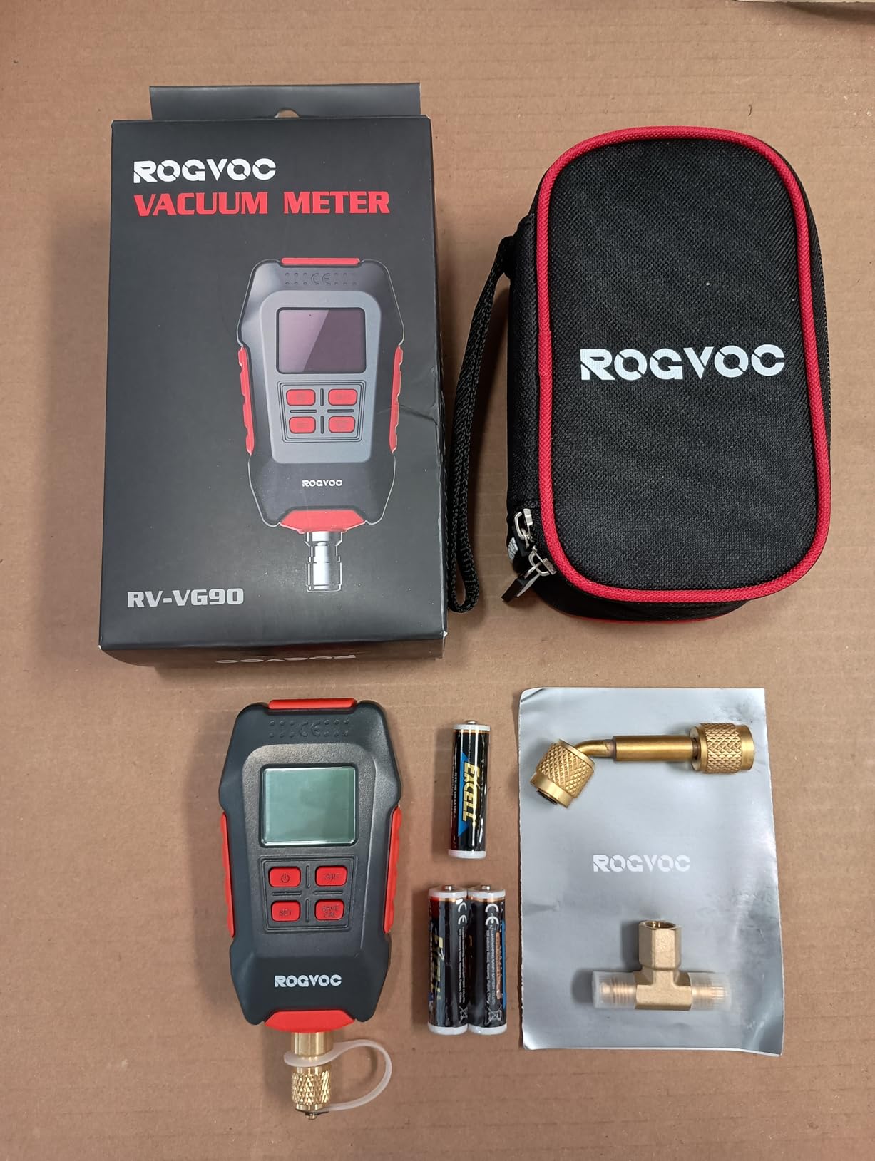 Digital Vacuum Gauge, HVAC Micron Vacuum Meter 1/4 inch SAE customer photo 1