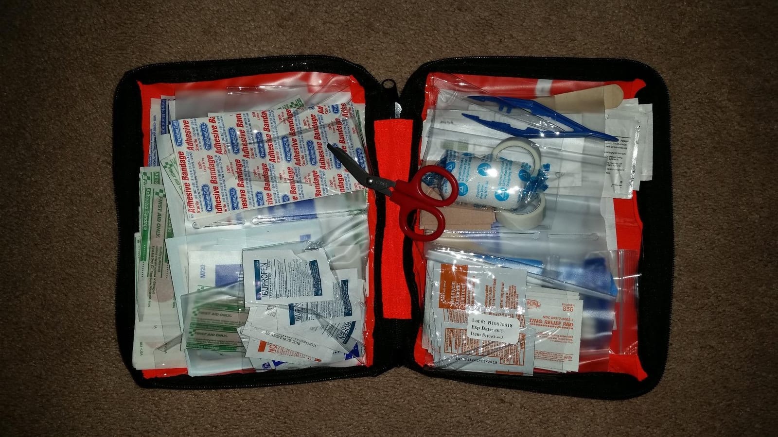 First Aid Only 298 Piece All-Purpose Emergency First Aid Kit for Home, Office, Car, Apartment, Dorm, and Camping, Travel-Friendly Compact Pouch Fits in Backpacks, Suitcases, Cabinets, and Drawers customer photo 1