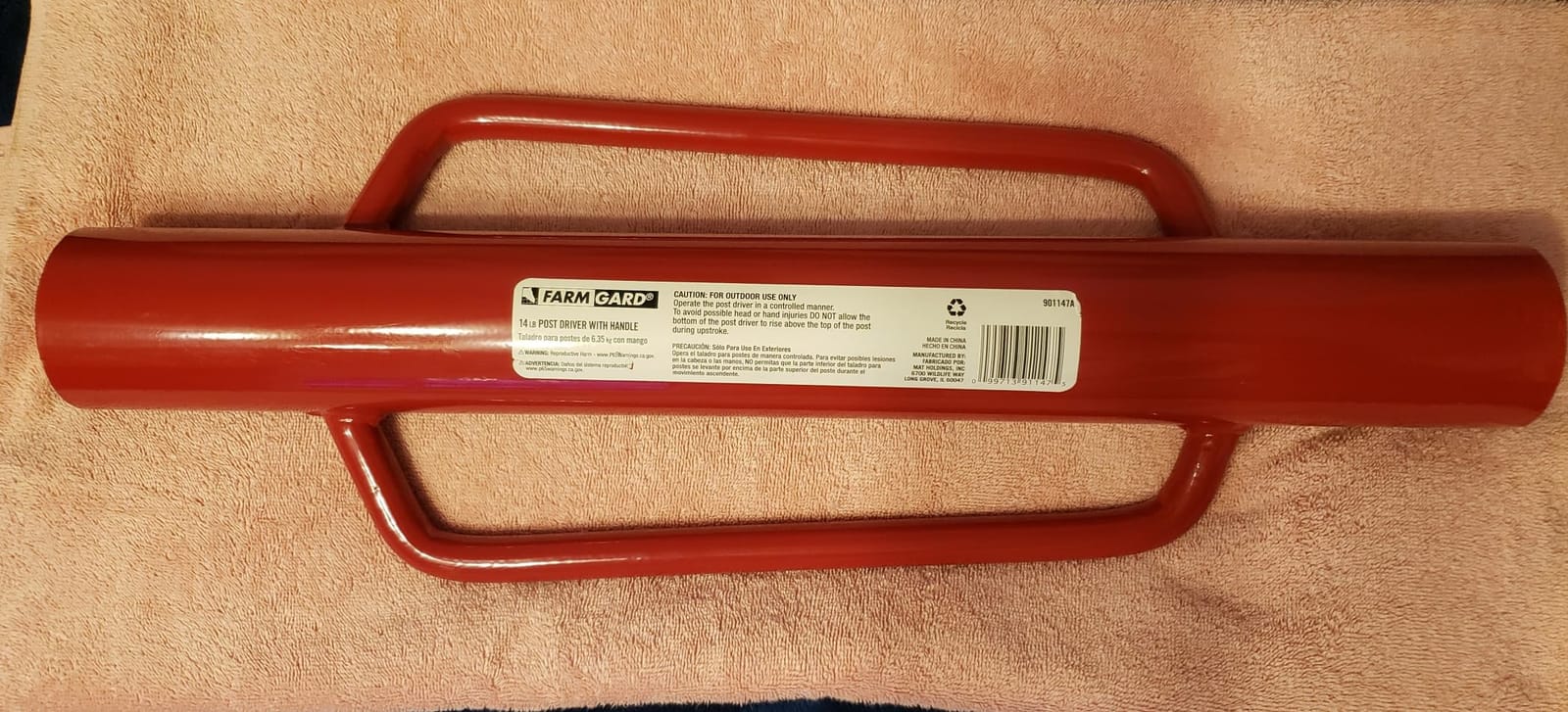 MAT 901147A Steel Head Fence Post Driver with Handles customer photo 1