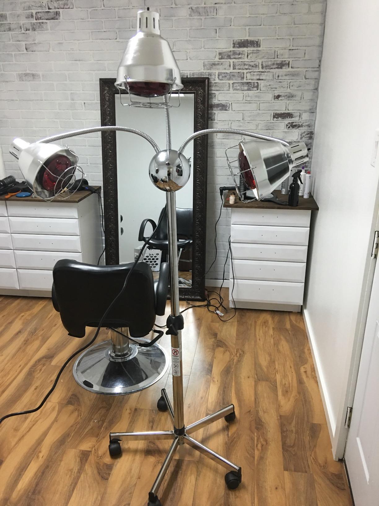 Pibbs TL931 Infrared Hair Processor 3 Head Salon Heat Lamp 750W customer photo 1