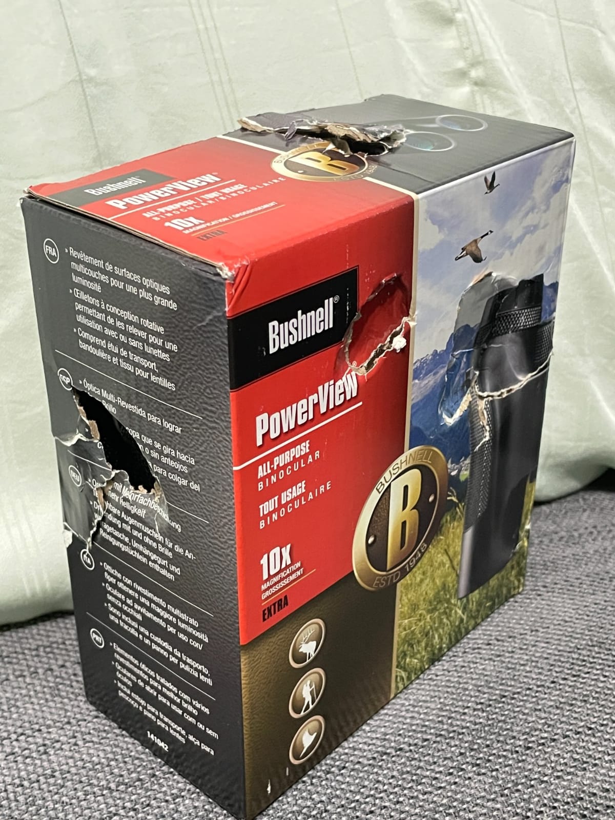 Bushnell PowerView 10x42 Compact Roof Prism Binoculars, Black customer photo 2