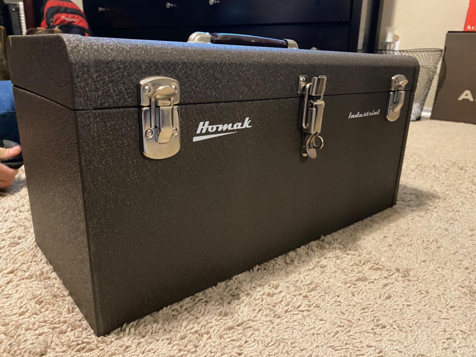 Homak 20-Inch Industrial Steel Toolbox, Brown Wrinkle Powder Coat, BW00200200 customer photo 2