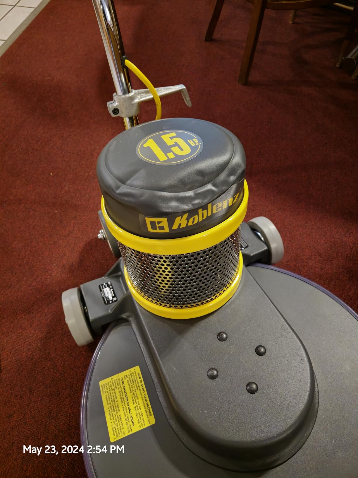 Koblenz B-1500-P High Speed Floor Buffer, Cord, 1.5 HP Commercial Burnisher customer photo 1