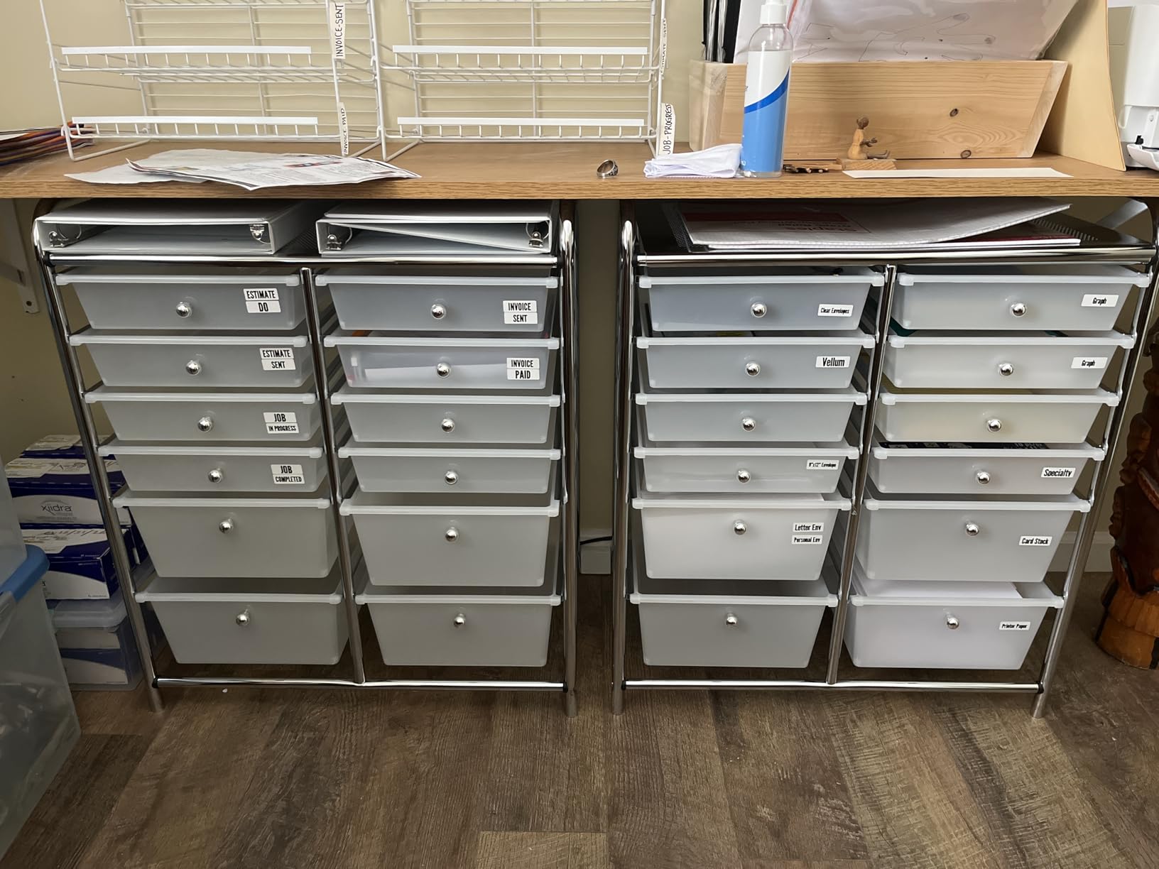 Honey-Can-Do Rolling Craft Storage Cart, Clear, 12-Drawer customer photo 1