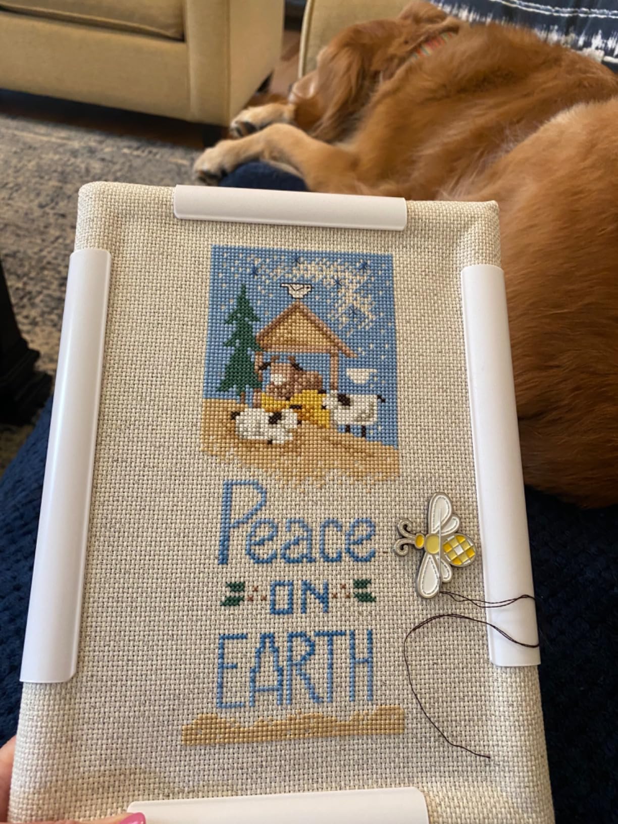 Frame Quilting Embroidery Cross Stitch 17 x 17 customer photo 1