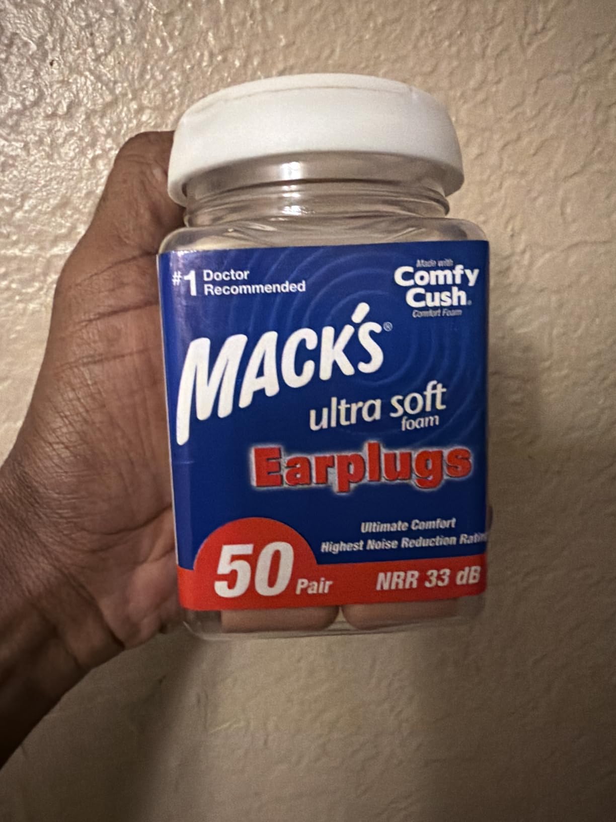 Mack's Ultra Soft Foam Earplugs, 50 Pair - 33dB Highest NRR | Made in USA customer photo 2