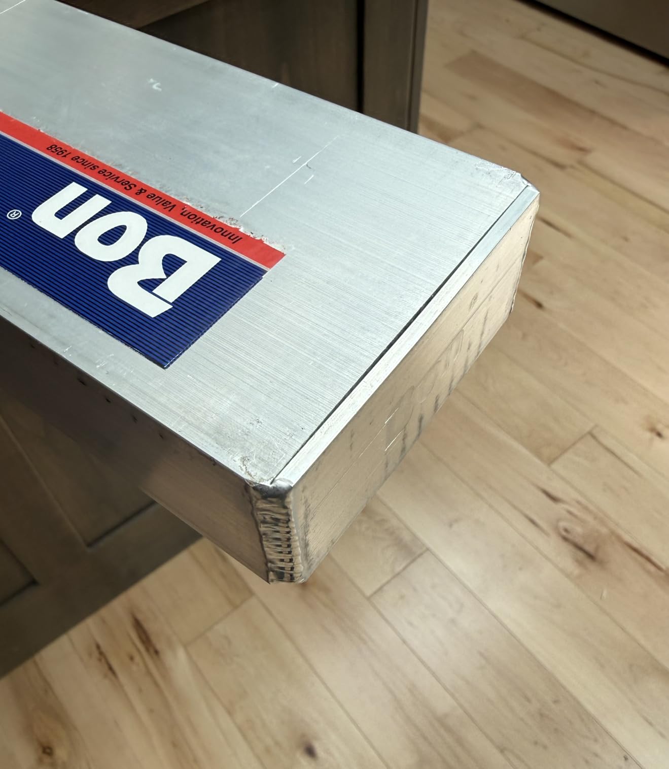 Bon Reinforced Aluminum H Screed 1 1/2 in. x 3 1/2 in. x 14 ft. with Welded End Cap for Stronger, Straighter, and Longer Lasting Concrete Finishing customer photo 1
