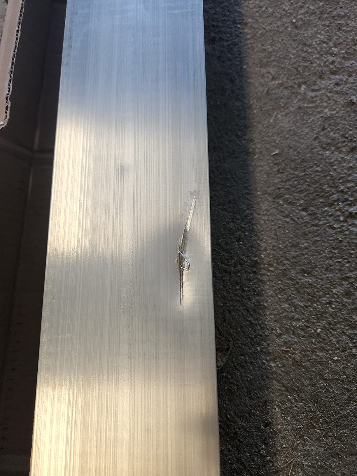 Bon Reinforced Aluminum H Screed 1 1/2 in. x 3 1/2 in. x 14 ft. with Welded End Cap for Stronger, Straighter, and Longer Lasting Concrete Finishing customer photo 2