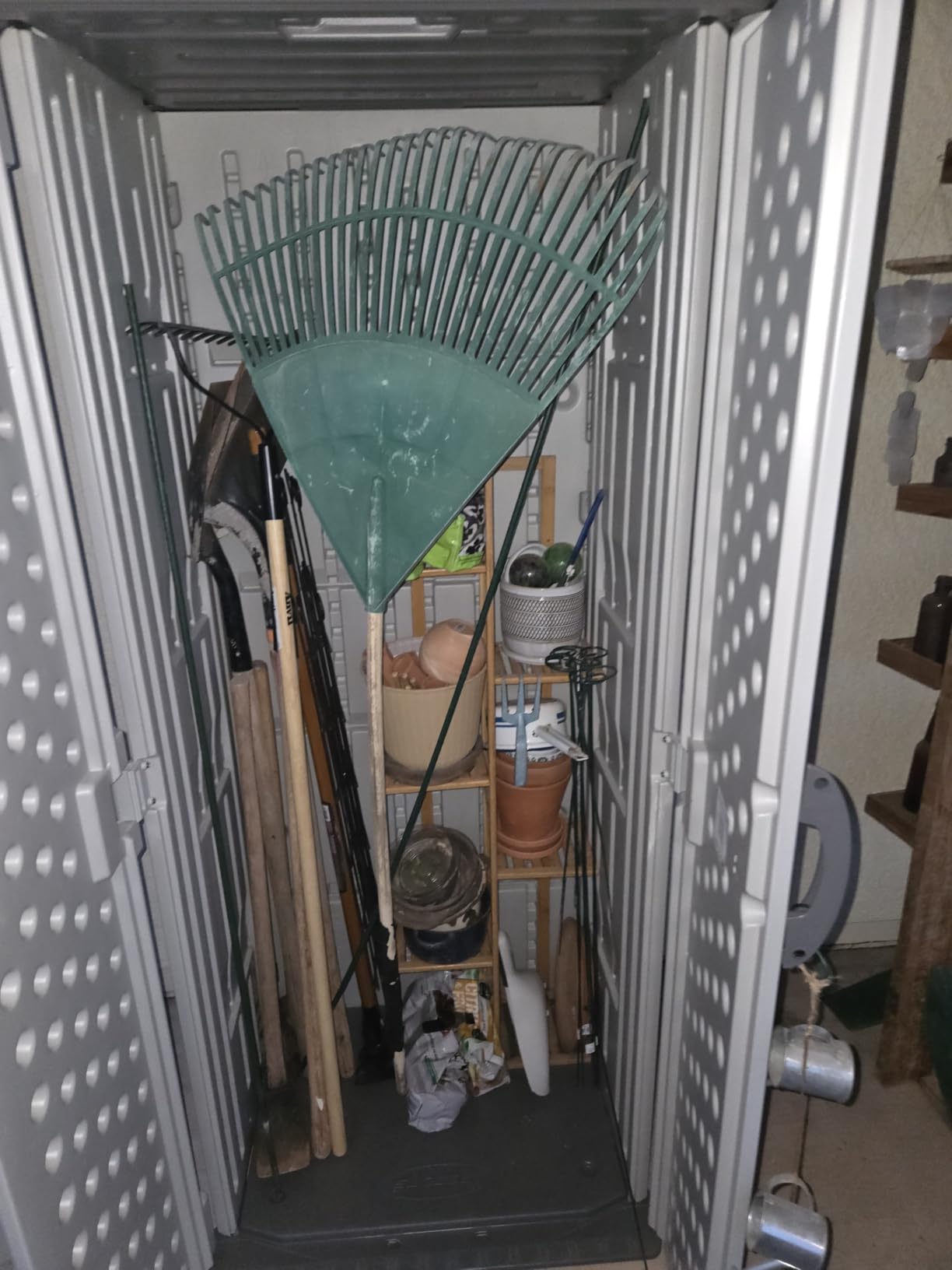 Suncast Vertical Outdoor Storage Shed with All-Weather Construction, Vanilla customer photo 1