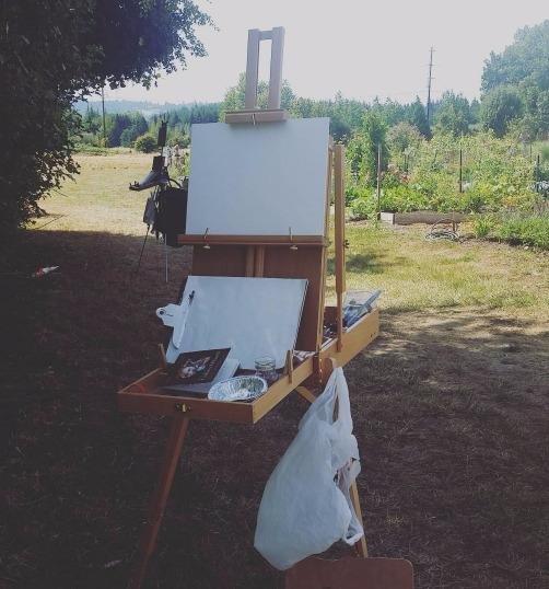 U.S. Art Supply Large Beechwood French Easel, Adjustable Plein Air Easels customer photo 2