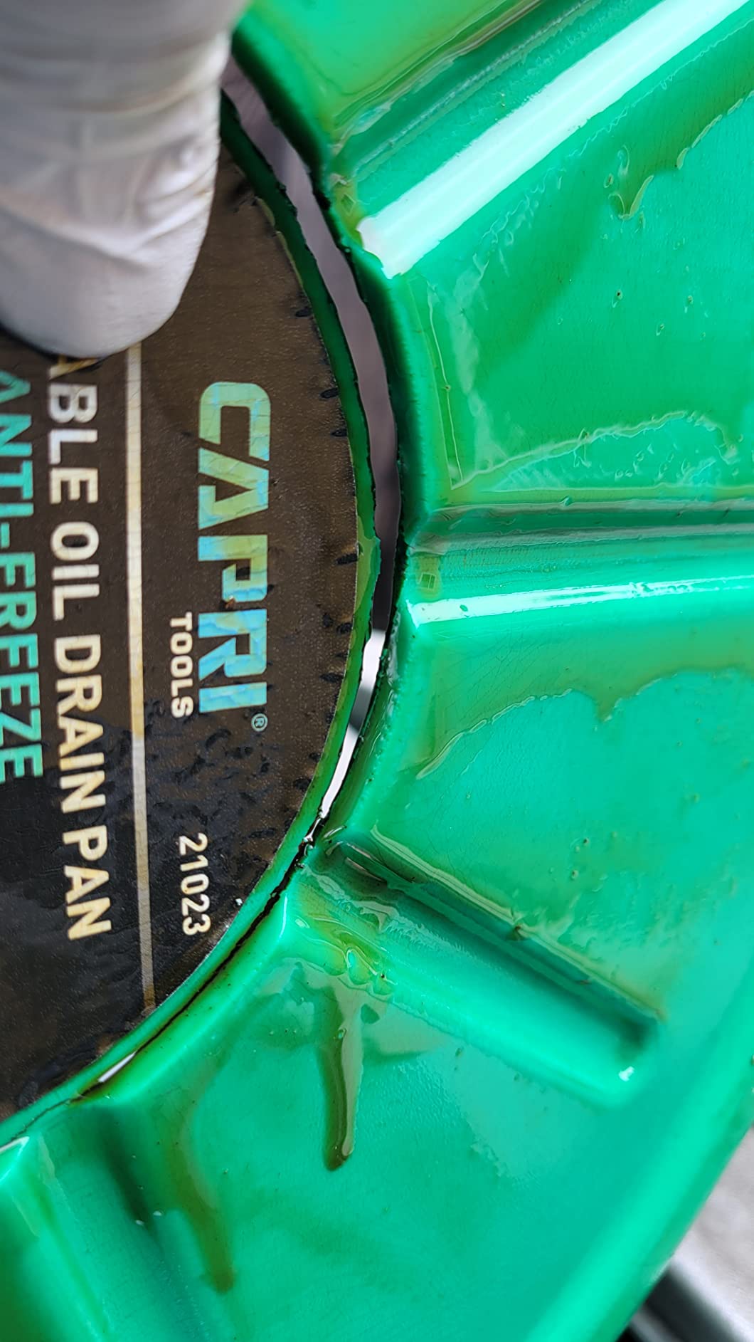 Capri Tools CP21023 Portable Oil Drain Pan, Anti-Freeze, Green customer photo 1
