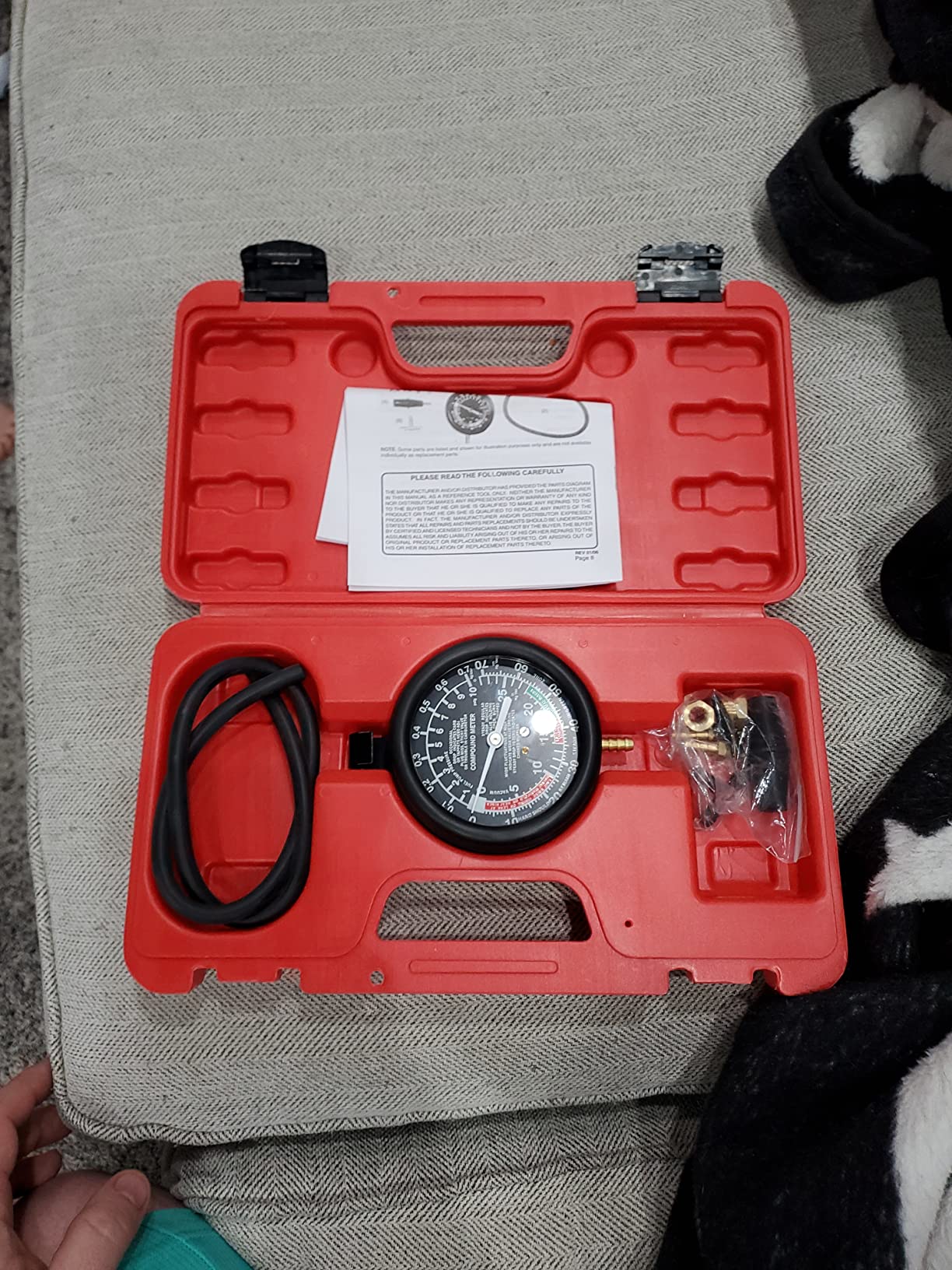 HFS(R) Fuel Pump Pressure & Vacuum Tester Kit, 10 PSI / 28 inHg Gauge customer photo 2