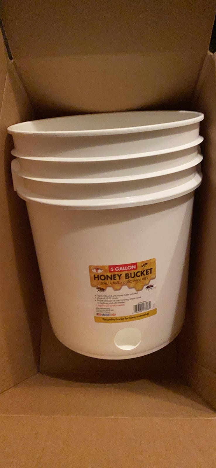 Little Giant® Plastic Honey Bucket with Gate | Beekeeping Supplies | Honey Extractor Equipment | Assembled in USA | 5 Gallon customer photo 1
