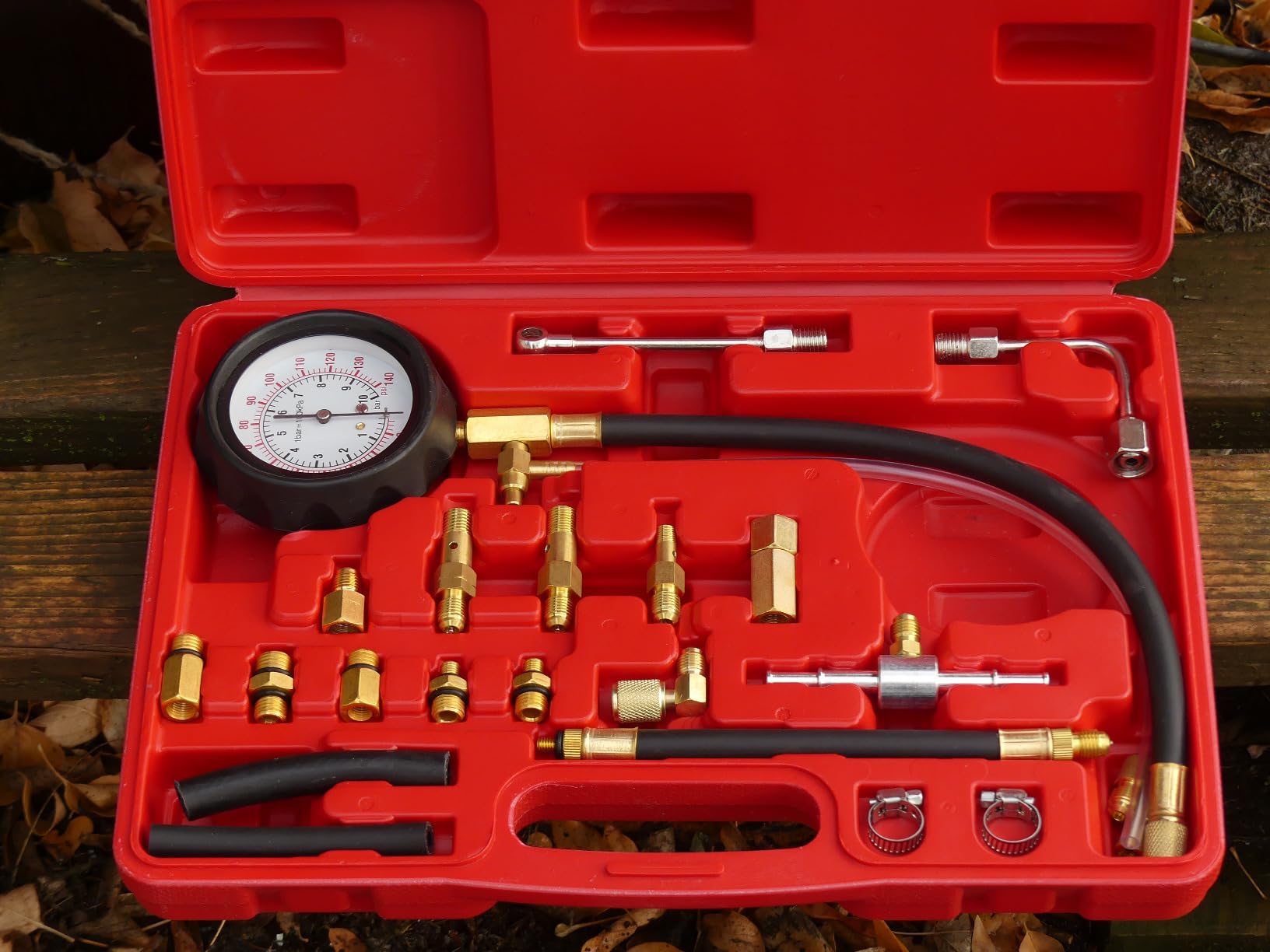 BETOOLL 0-140PSI Fuel Injector Injection Pump Pressure Tester Gauge Kit Car Tools (Master) customer photo 2